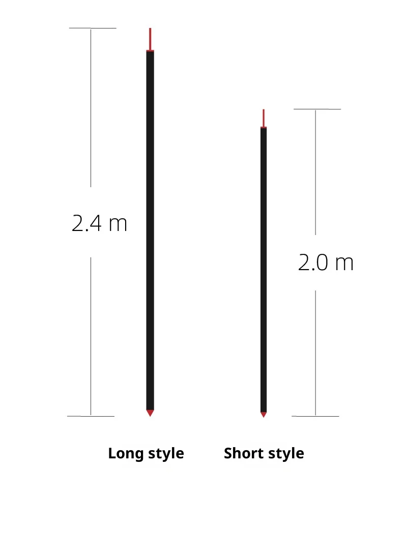 Telescopic Tent Poles Set of 2 Universal Adjustable Aluminium Camping Awning Poles Sun Sail Shelter Rods Tarp Tent Accessories