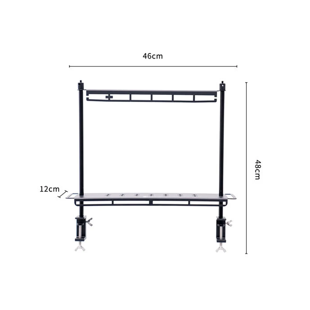 TARKA Camping Shelf Lantern Stand, Tableware Tools Hanging Rack, Multifunctional IGT Tabletop Storage Rack Light Holder