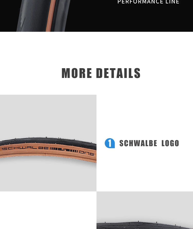 Schwalbe ONE 700x25C 28C Road Bike 700C Tubeless Folding Tire Brown Edge Puncture-resistant Bicycle Tire 