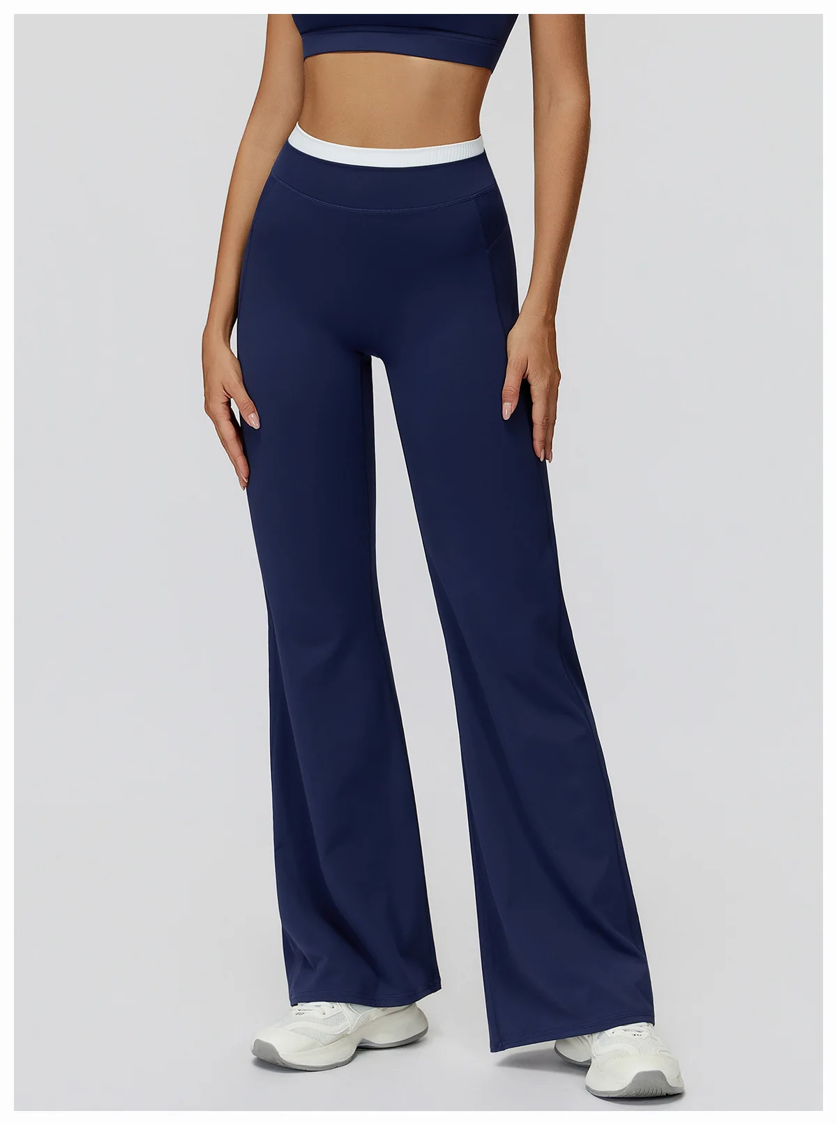 Gym Fitness Bell-Bottoms Yoga Pants Sports Flared Leggings Breathable Latin Dance Pants Female Casual Sports Pants Trousers