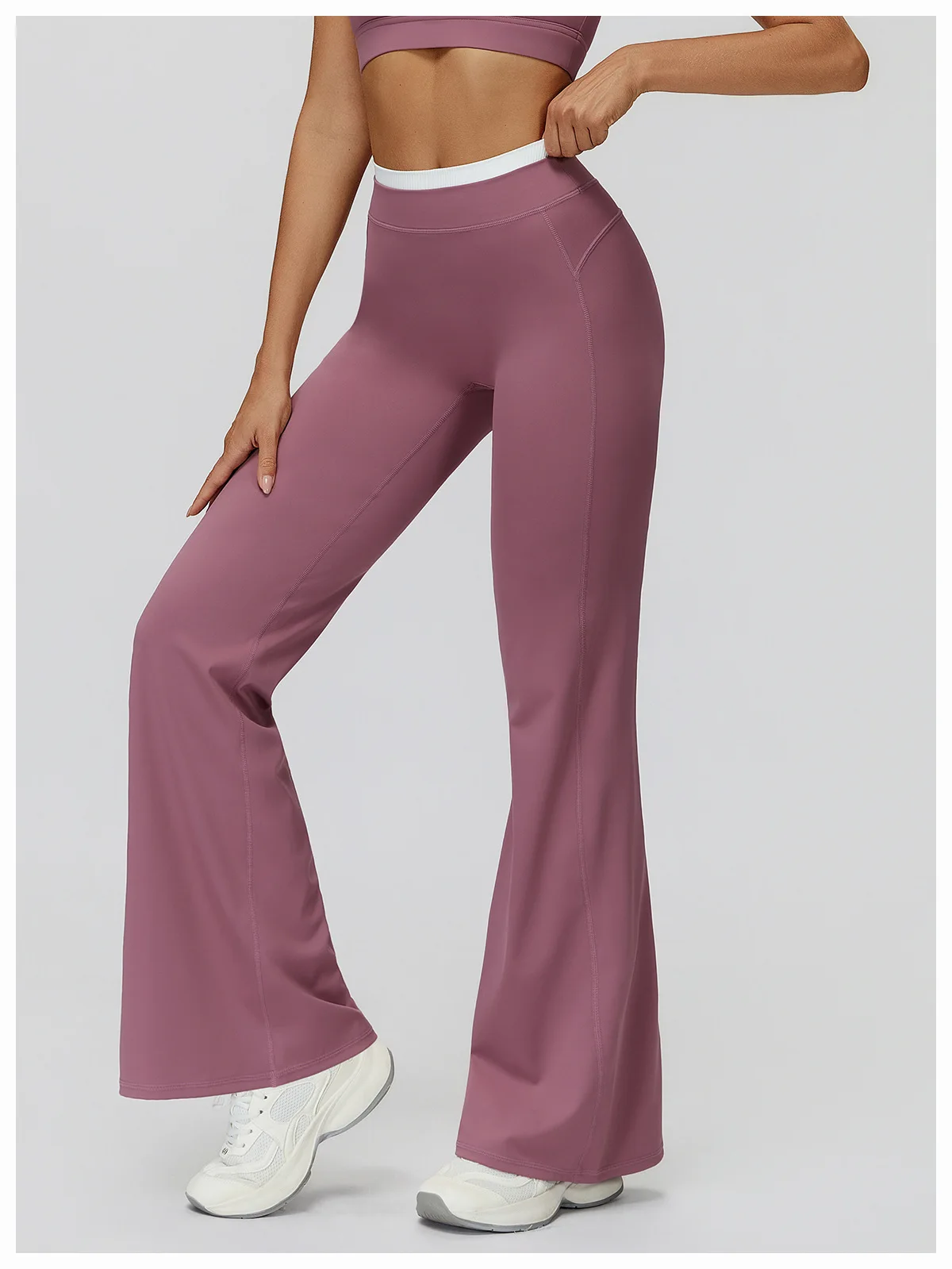 Gym Fitness Bell-Bottoms Yoga Pants Sports Flared Leggings Breathable Latin Dance Pants Female Casual Sports Pants Trousers