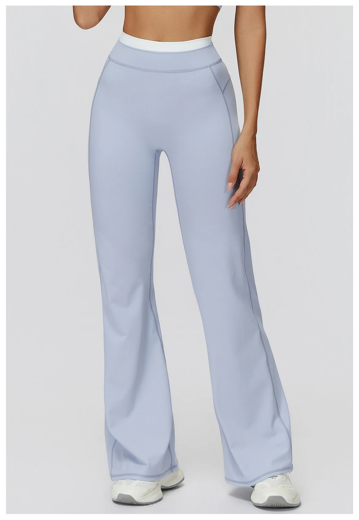 Gym Fitness Bell-Bottoms Yoga Pants Sports Flared Leggings Breathable Latin Dance Pants Female Casual Sports Pants Trousers