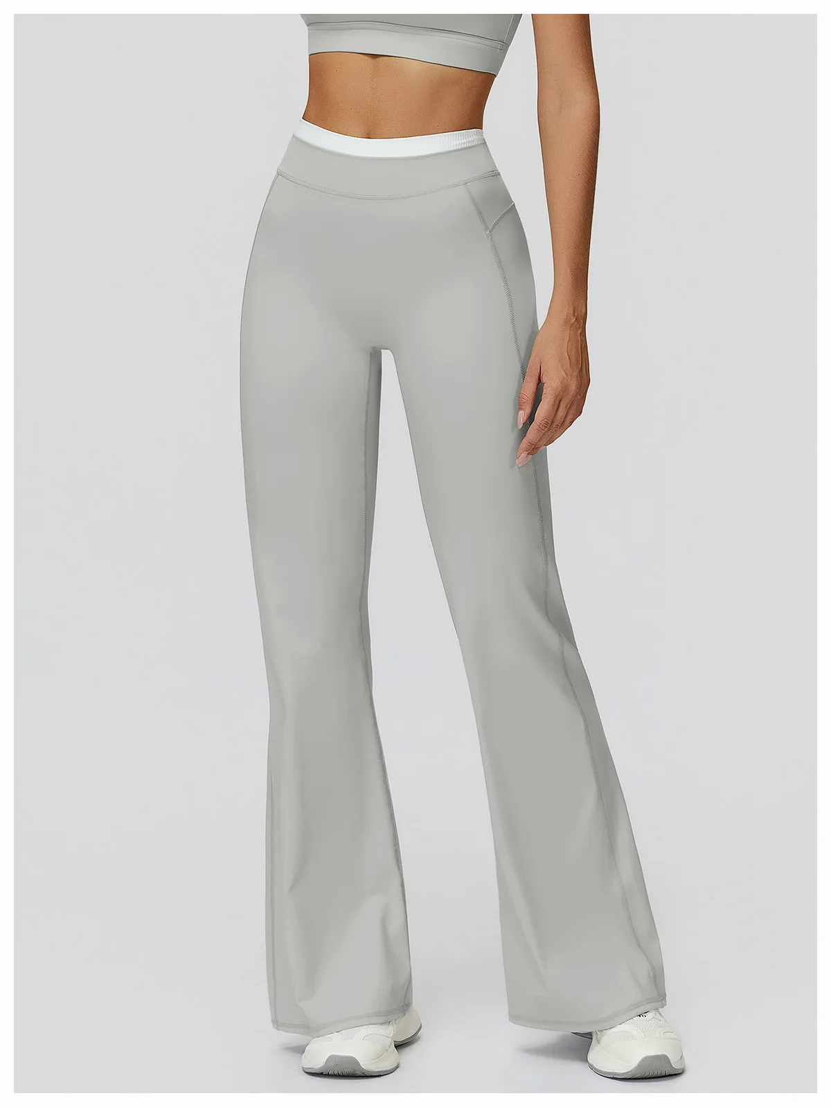 Gym Fitness Bell-Bottoms Yoga Pants Sports Flared Leggings Breathable Latin Dance Pants Female Casual Sports Pants Trousers