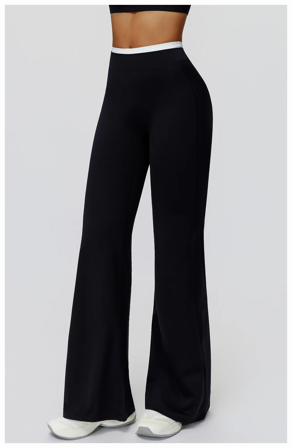 Gym Fitness Bell-Bottoms Yoga Pants Sports Flared Leggings Breathable Latin Dance Pants Female Casual Sports Pants Trousers