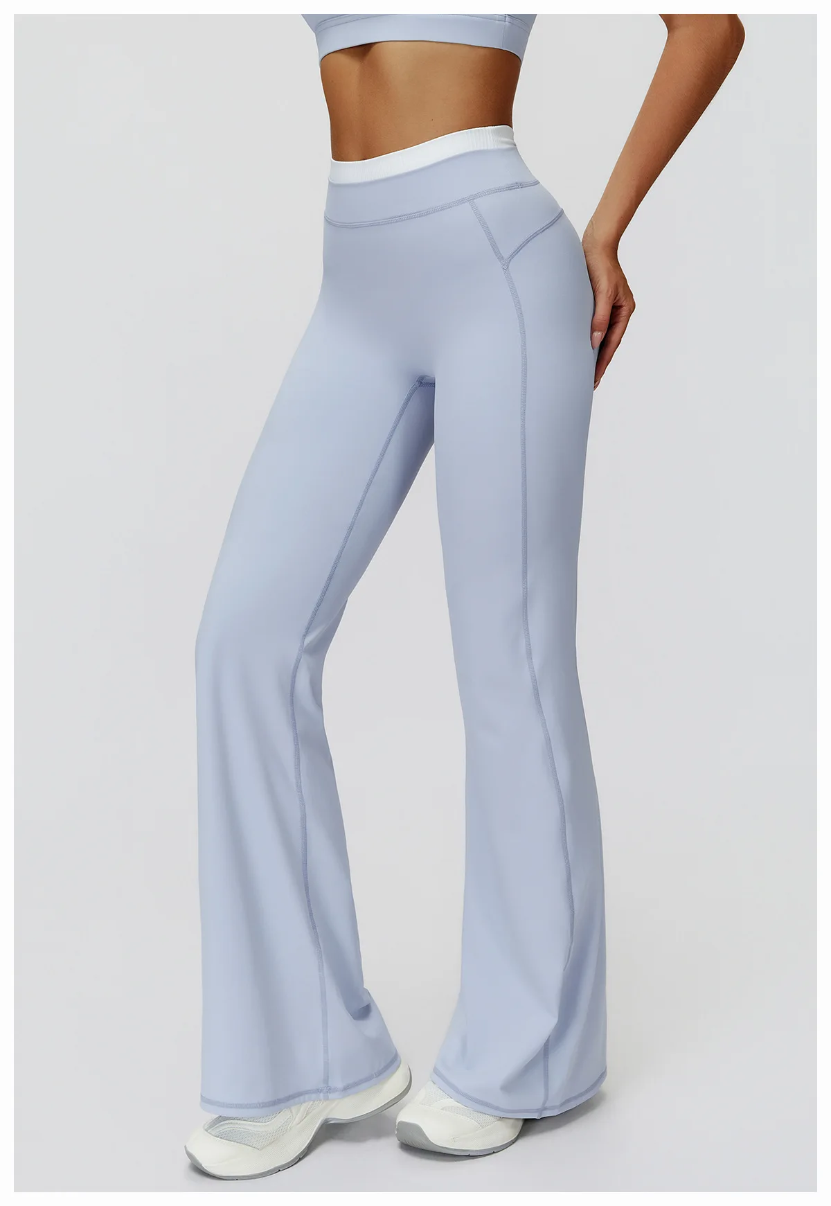 Gym Fitness Bell-Bottoms Yoga Pants Sports Flared Leggings Breathable Latin Dance Pants Female Casual Sports Pants Trousers