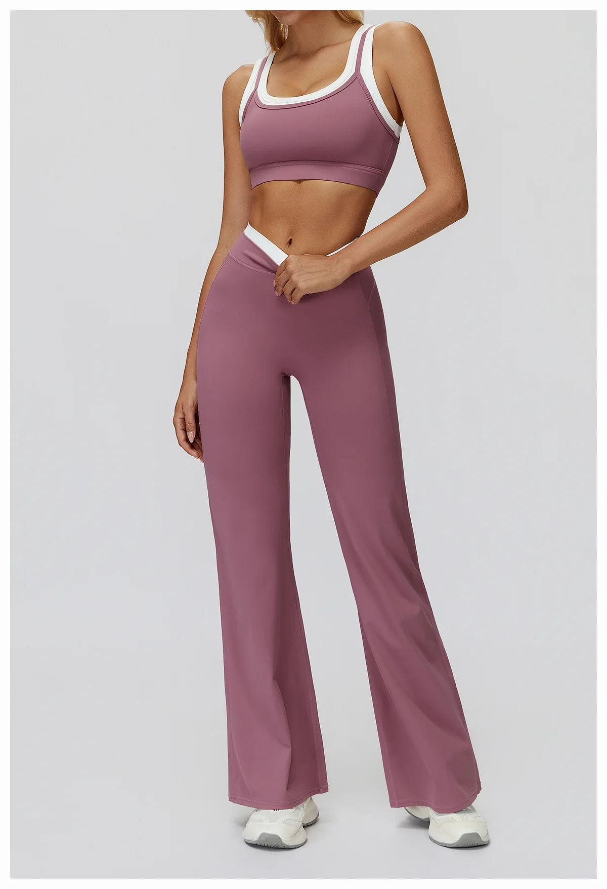 Gym Fitness Bell-Bottoms Yoga Pants Sports Flared Leggings Breathable Latin Dance Pants Female Casual Sports Pants Trousers