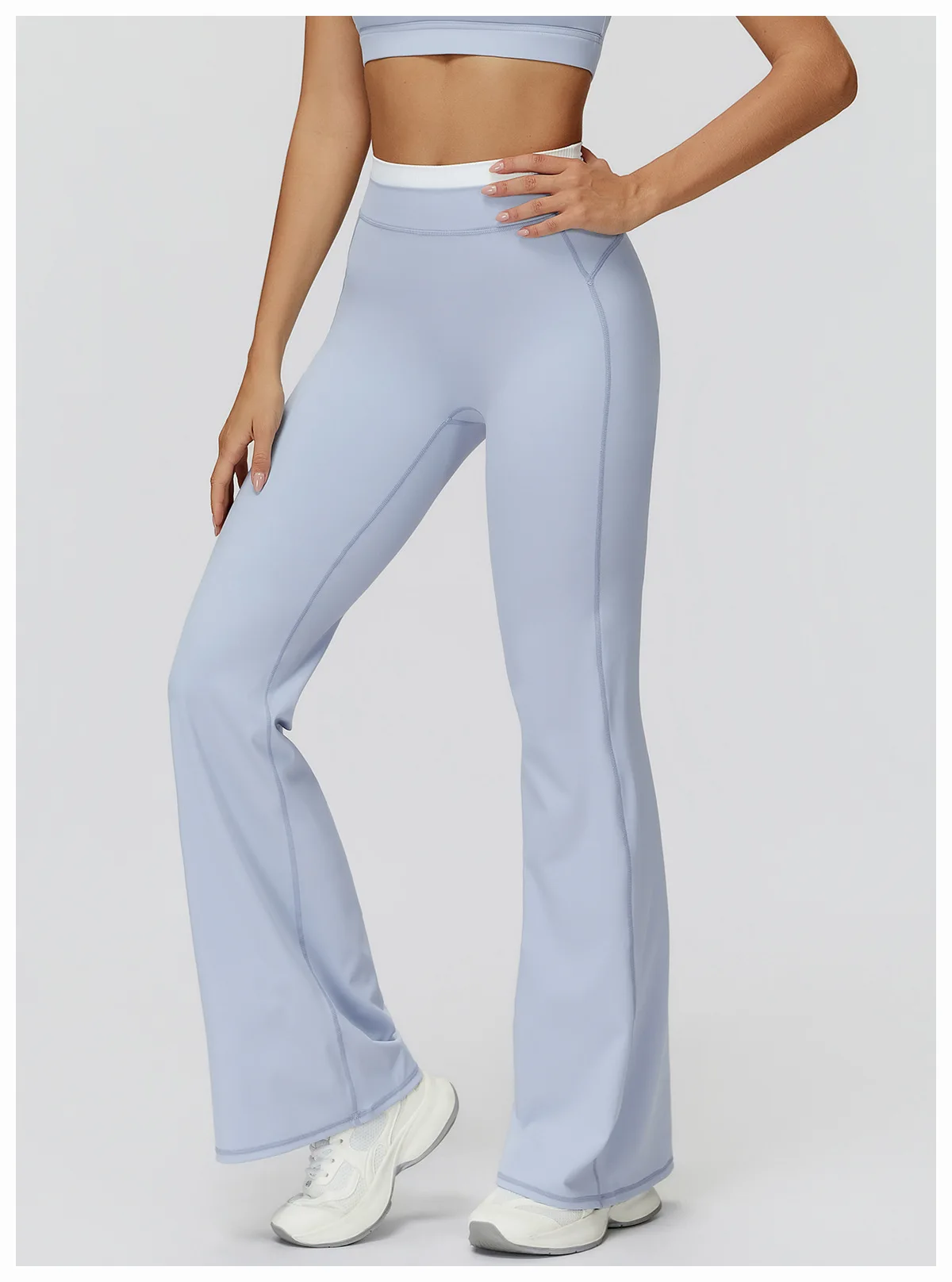 Gym Fitness Bell-Bottoms Yoga Pants Sports Flared Leggings Breathable Latin Dance Pants Female Casual Sports Pants Trousers