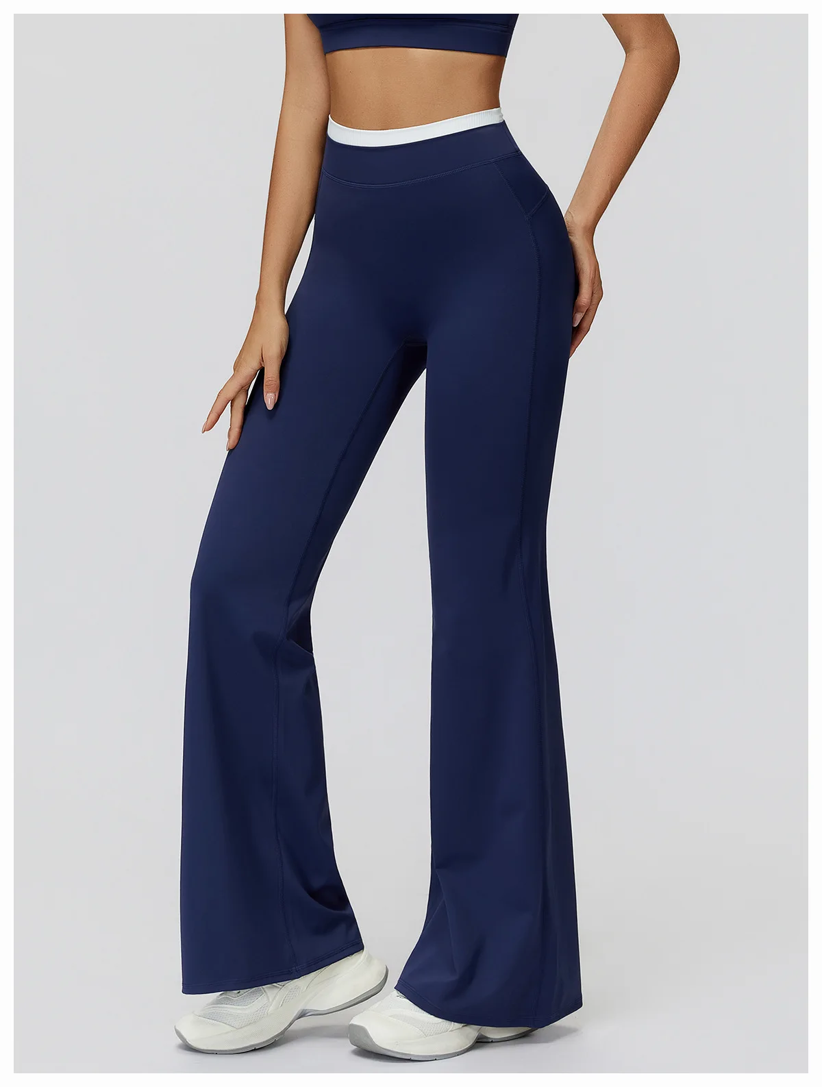 Gym Fitness Bell-Bottoms Yoga Pants Sports Flared Leggings Breathable Latin Dance Pants Female Casual Sports Pants Trousers