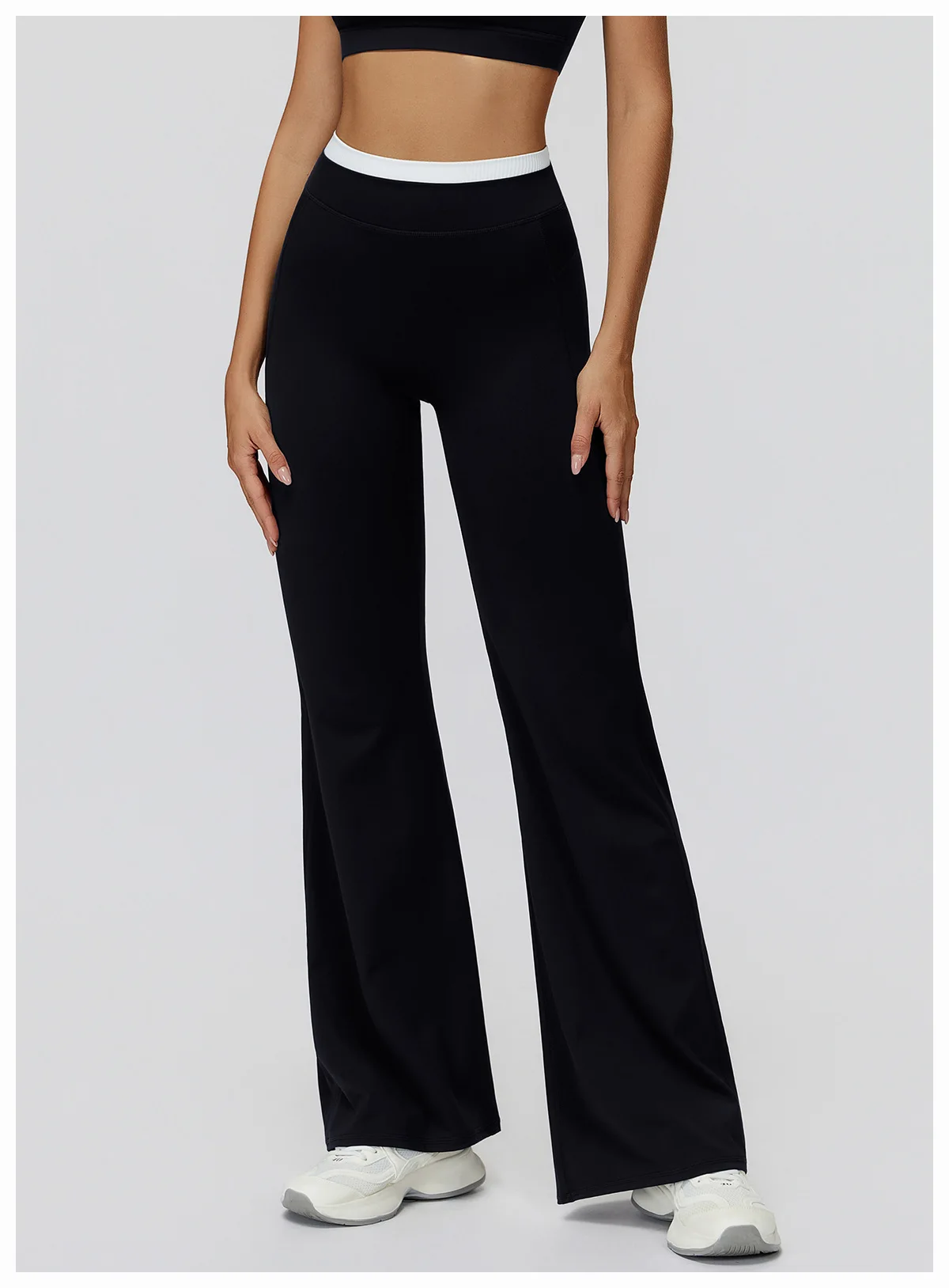 Gym Fitness Bell-Bottoms Yoga Pants Sports Flared Leggings Breathable Latin Dance Pants Female Casual Sports Pants Trousers