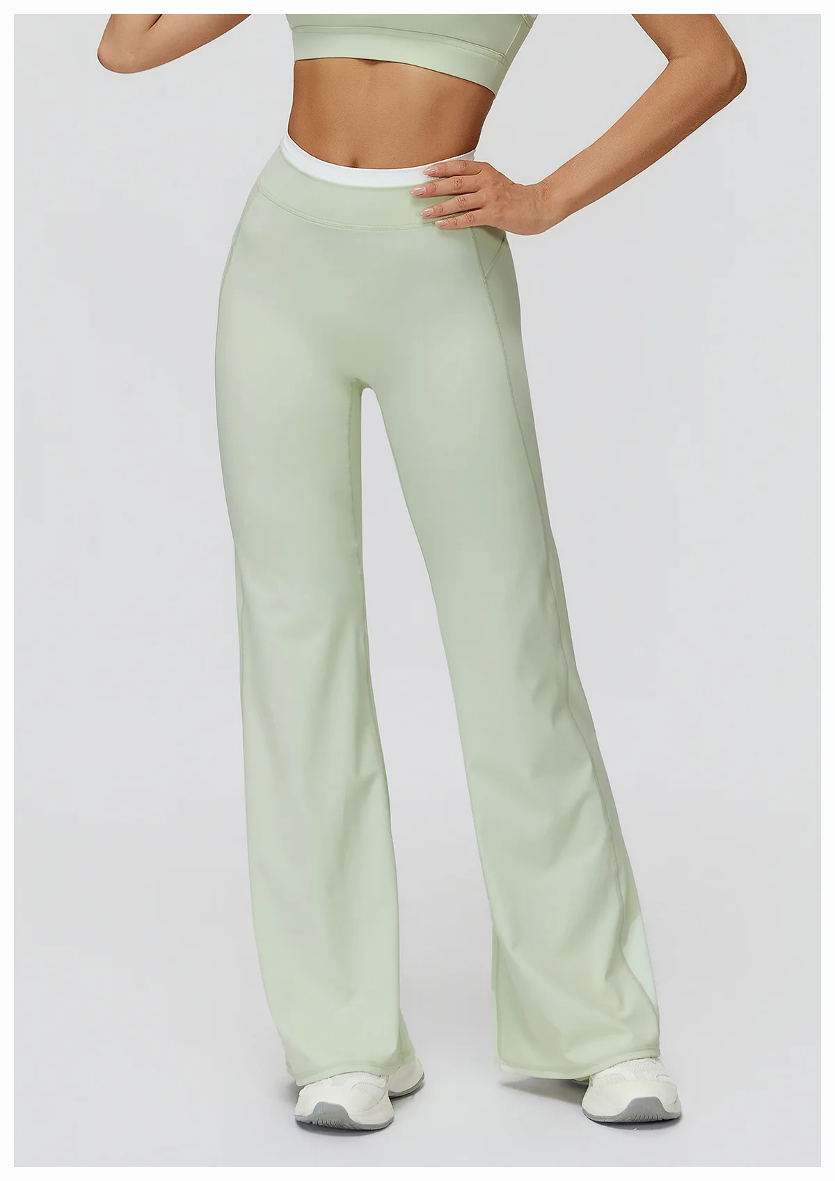 Gym Fitness Bell-Bottoms Yoga Pants Sports Flared Leggings Breathable Latin Dance Pants Female Casual Sports Pants Trousers