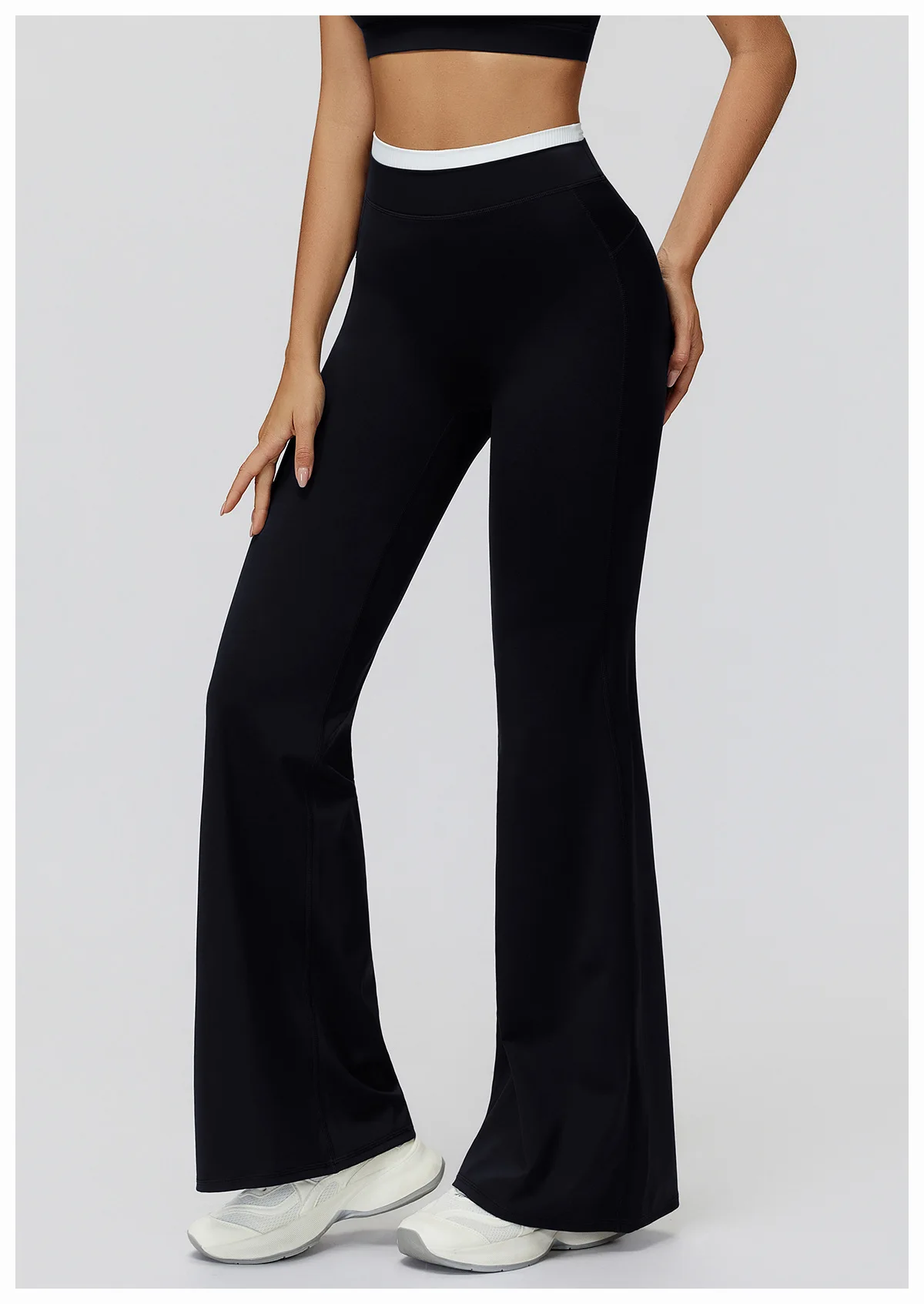Gym Fitness Bell-Bottoms Yoga Pants Sports Flared Leggings Breathable Latin Dance Pants Female Casual Sports Pants Trousers