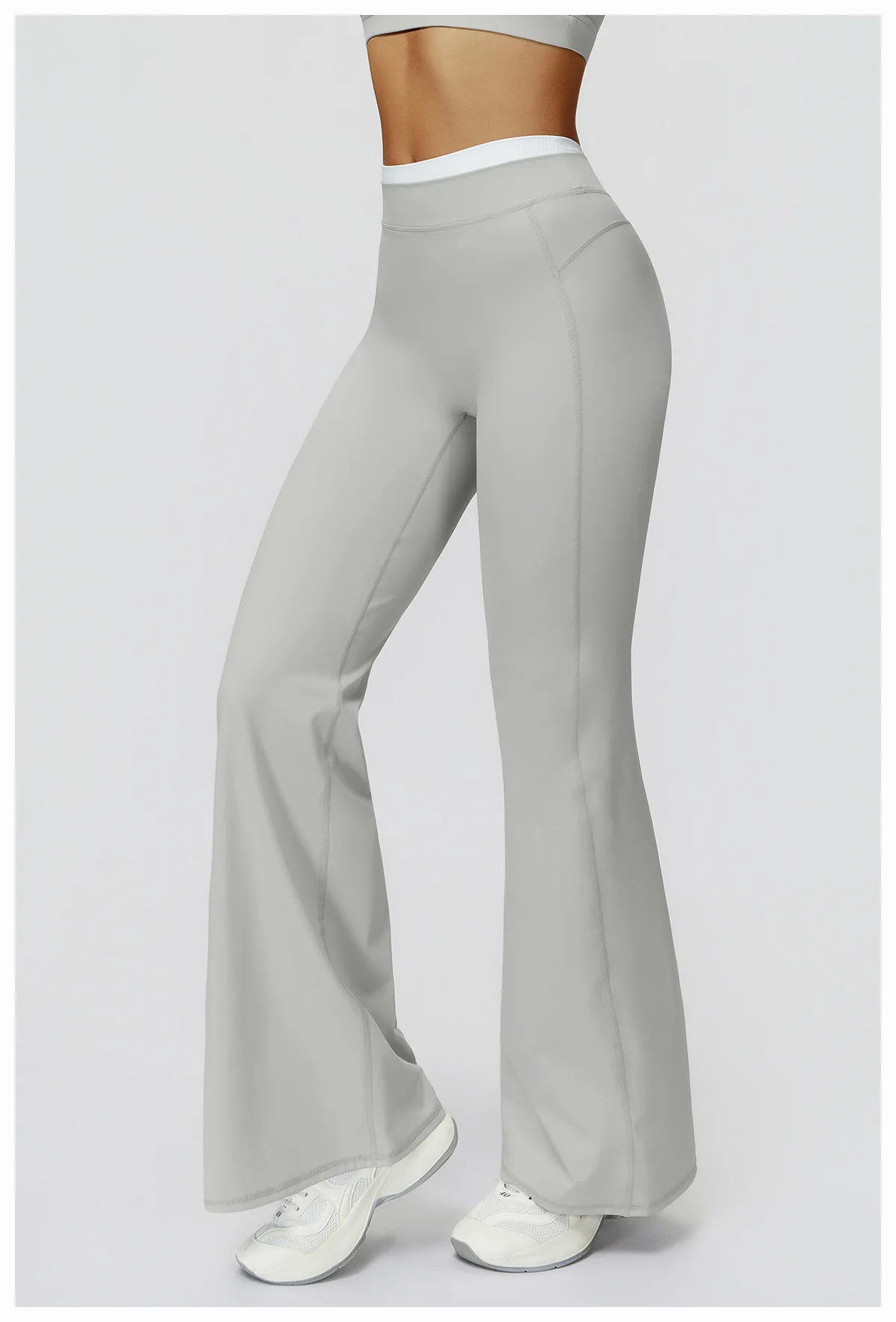 Gym Fitness Bell-Bottoms Yoga Pants Sports Flared Leggings Breathable Latin Dance Pants Female Casual Sports Pants Trousers