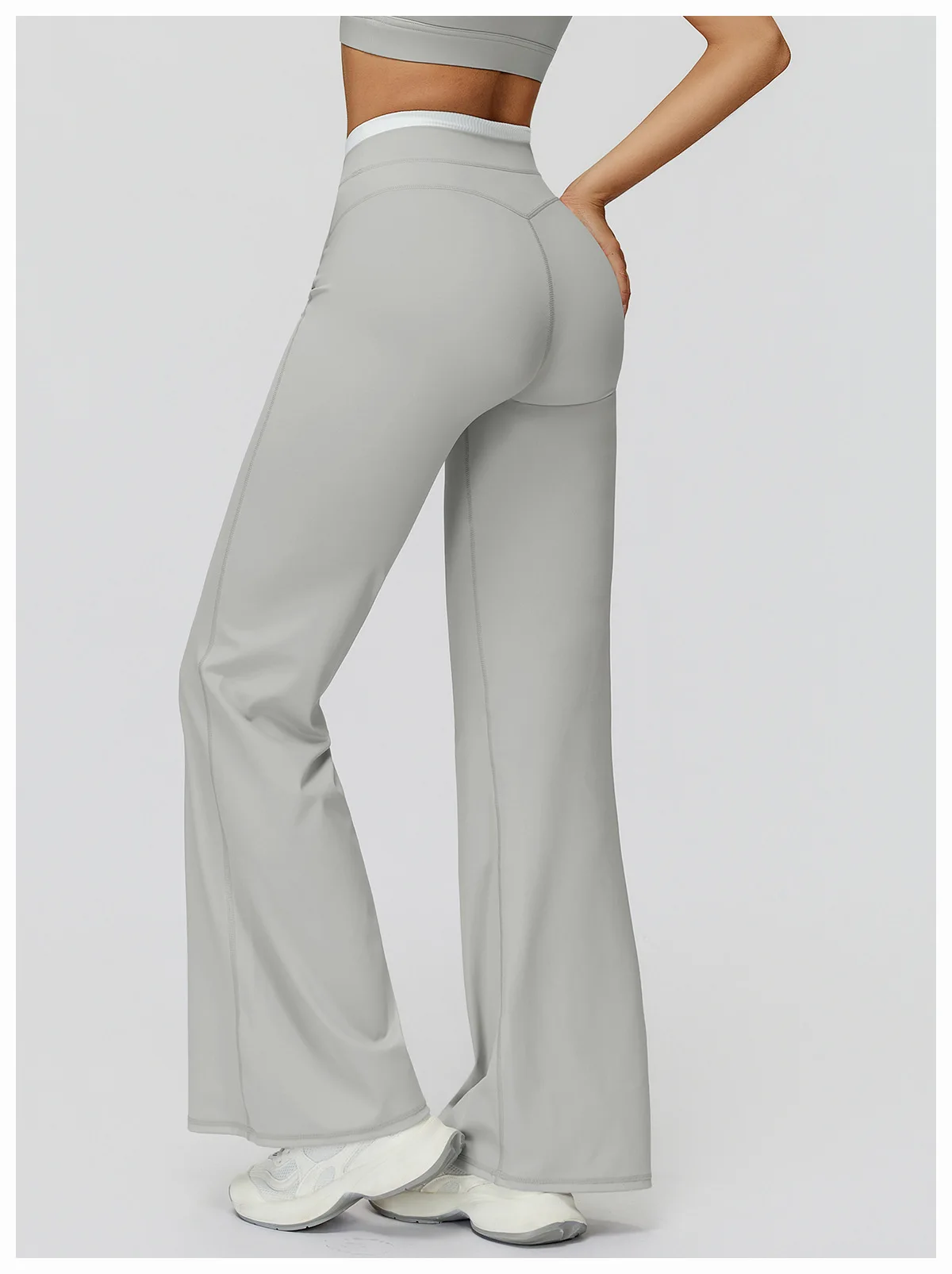 Gym Fitness Bell-Bottoms Yoga Pants Sports Flared Leggings Breathable Latin Dance Pants Female Casual Sports Pants Trousers