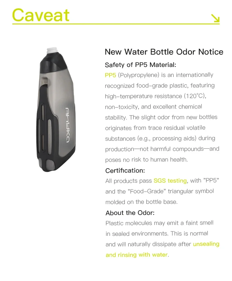 AhyKa Aerodynamic Water Bottle Set 600ml Big Capacity Food Grade PP5 Bottle With Ultralight Carbon Bottle Cage Bike Accessories