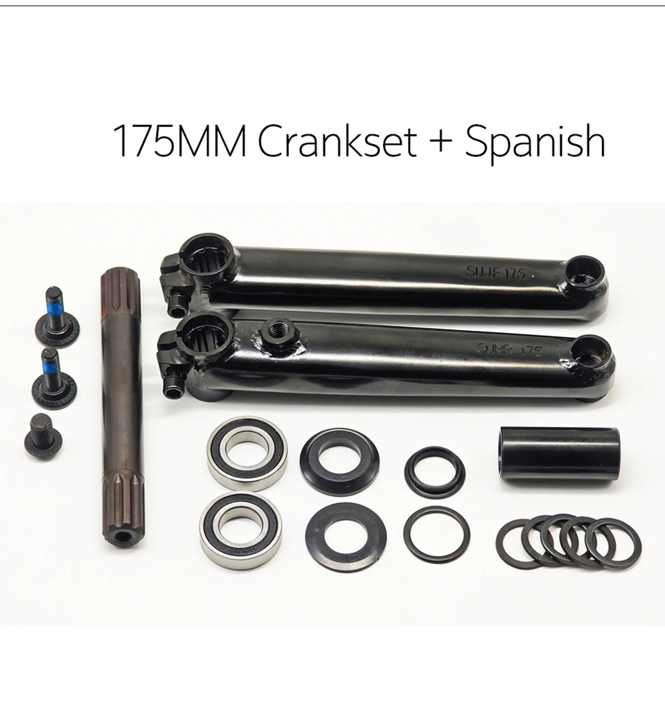 BMX Freestyle Bike 8T Crankset - 8T*19mm Crank with MID/EURO/Spanish/American BB Kit