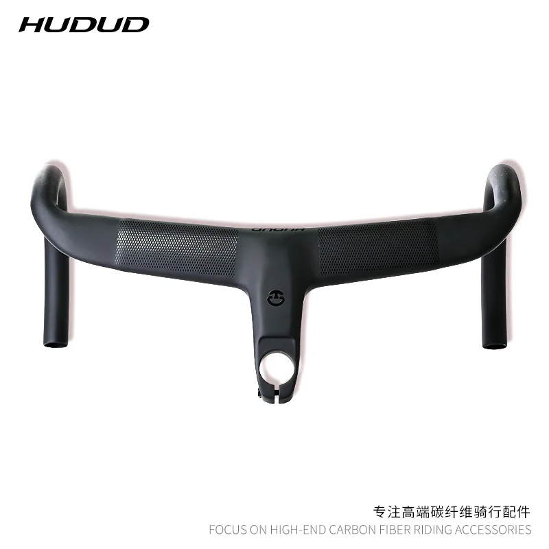 HUDUD Arc Road Bike Full Carbon Fiber Ultra-Light T800 Aerodynamic Internal Cable Routing Integrated Handlebar 360g
