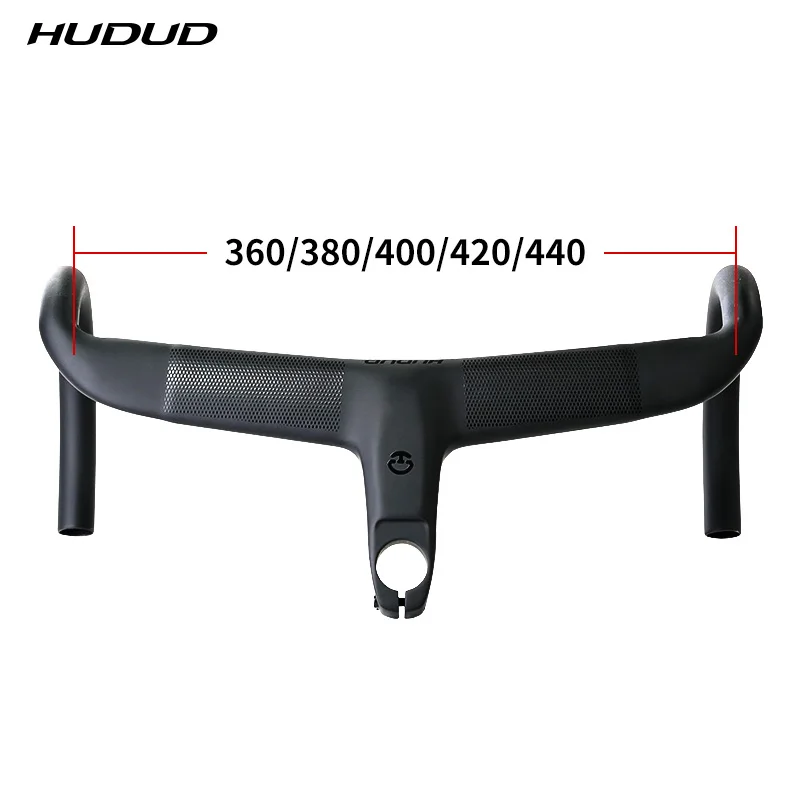HUDUD Arc Road Bike Full Carbon Fiber Ultra-Light T800 Aerodynamic Internal Cable Routing Integrated Handlebar 360g