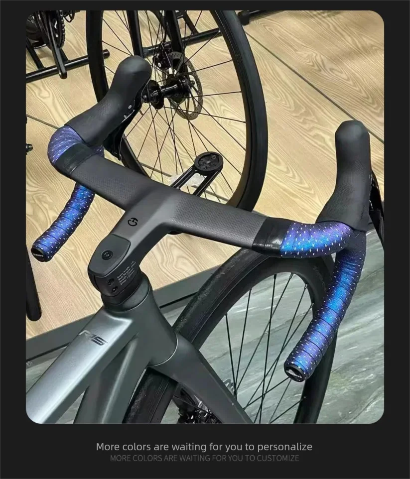 HUDUD Arc Road Bike Full Carbon Fiber Ultra-Light T800 Aerodynamic Internal Cable Routing Integrated Handlebar 360g