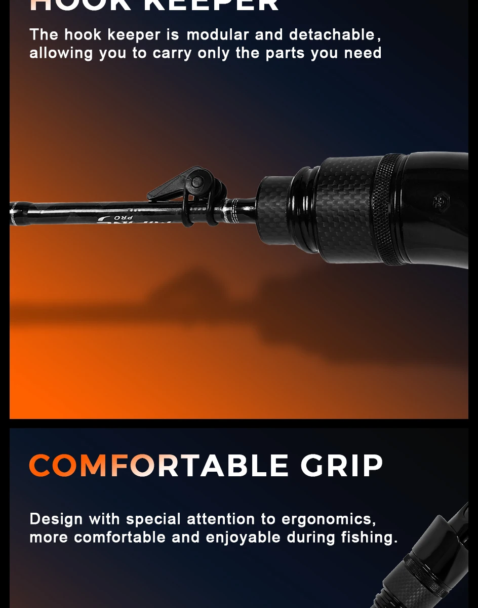Mifine MICROBITE TRAVEL Spinning Casting Rods 40+46T Carbon Fiber Lure Weight 1-8g/1.5-10g 2.1M/2.2M Fast Portable Fishing Pole