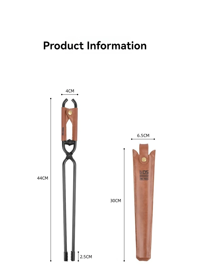 Shine Trip Barbecue Clip Lightweight Portable Carbon Steel Picnic Anti-Scalding Thick Fire Tongs for Outdoor Cooking