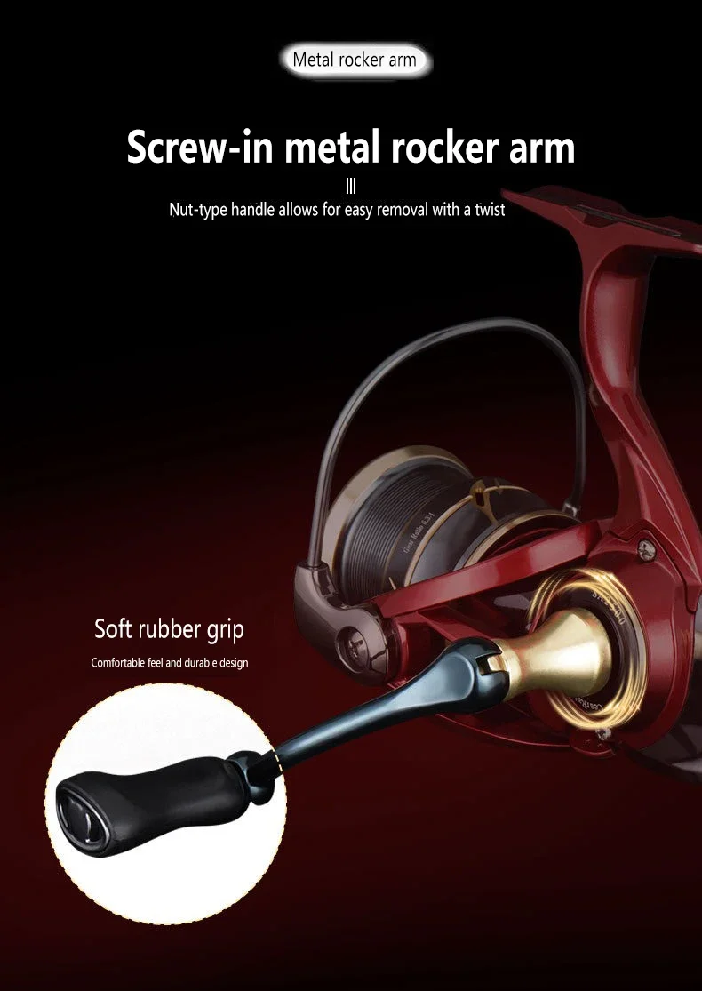 Mavllos SA Trout Spinning Reel 10KG Drag Speed Ratio 6.3:1 2500 3500 Size Smooth Shallow Spool Saltwater Bass Fishing Reel