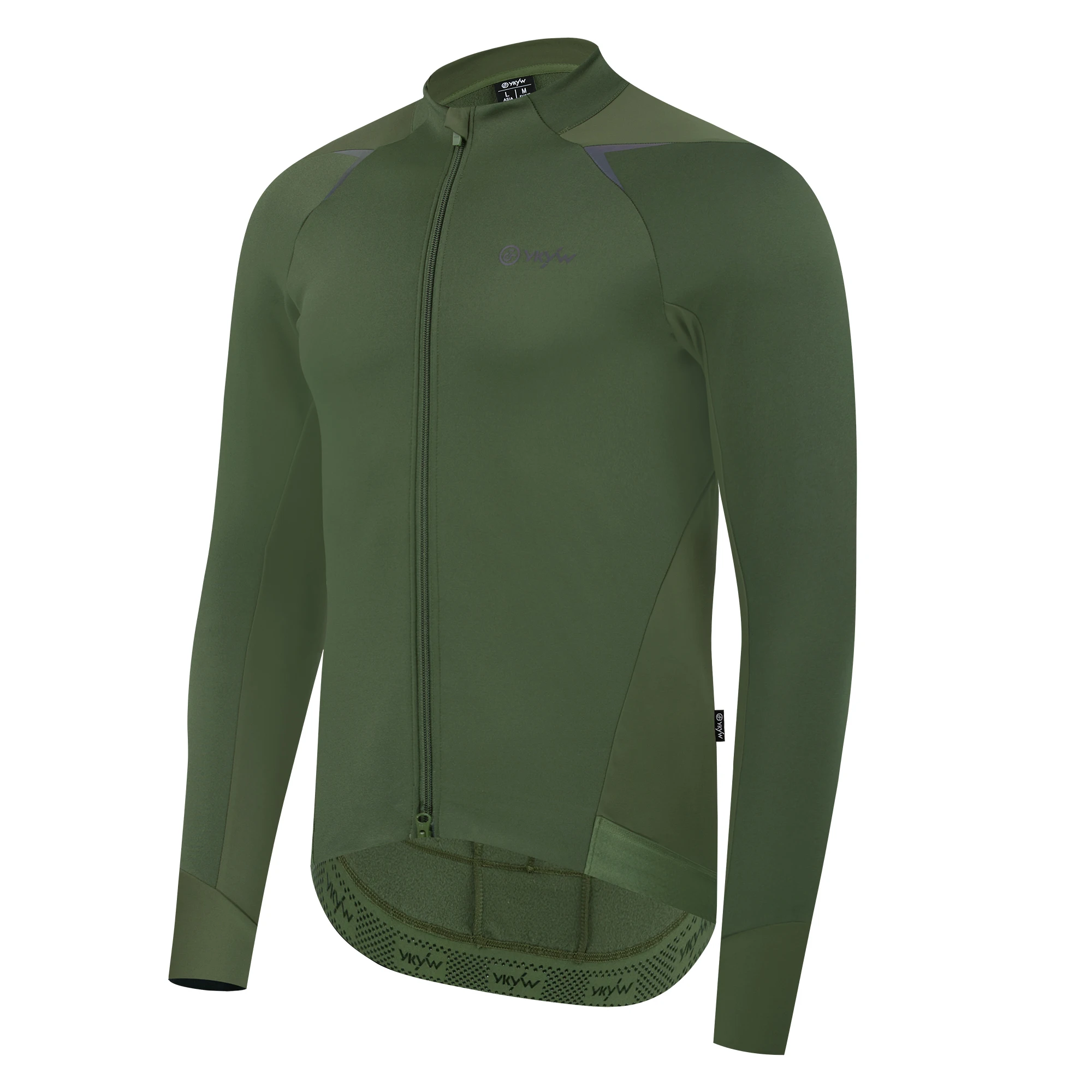 YKYWBIKE Men's Cycling Jacket Anti-Splash Bicycle Jersey Windproof Long Sleeved Fleece Lined Shirt Thermal Road Bike Clothing