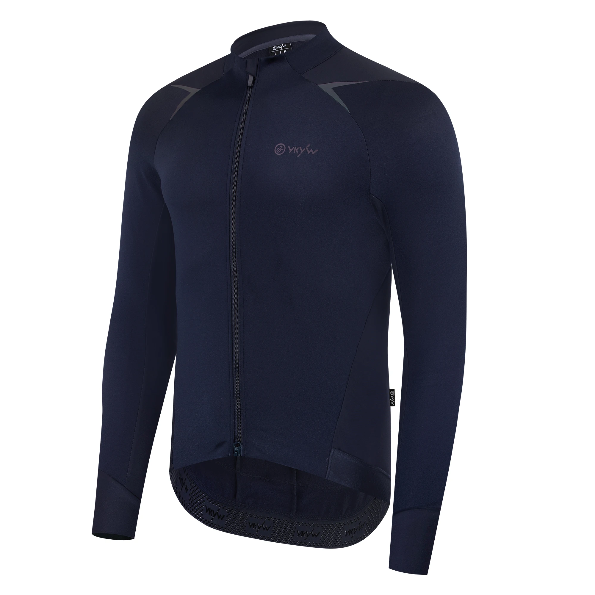 YKYWBIKE Men's Cycling Jacket Anti-Splash Bicycle Jersey Windproof Long Sleeved Fleece Lined Shirt Thermal Road Bike Clothing