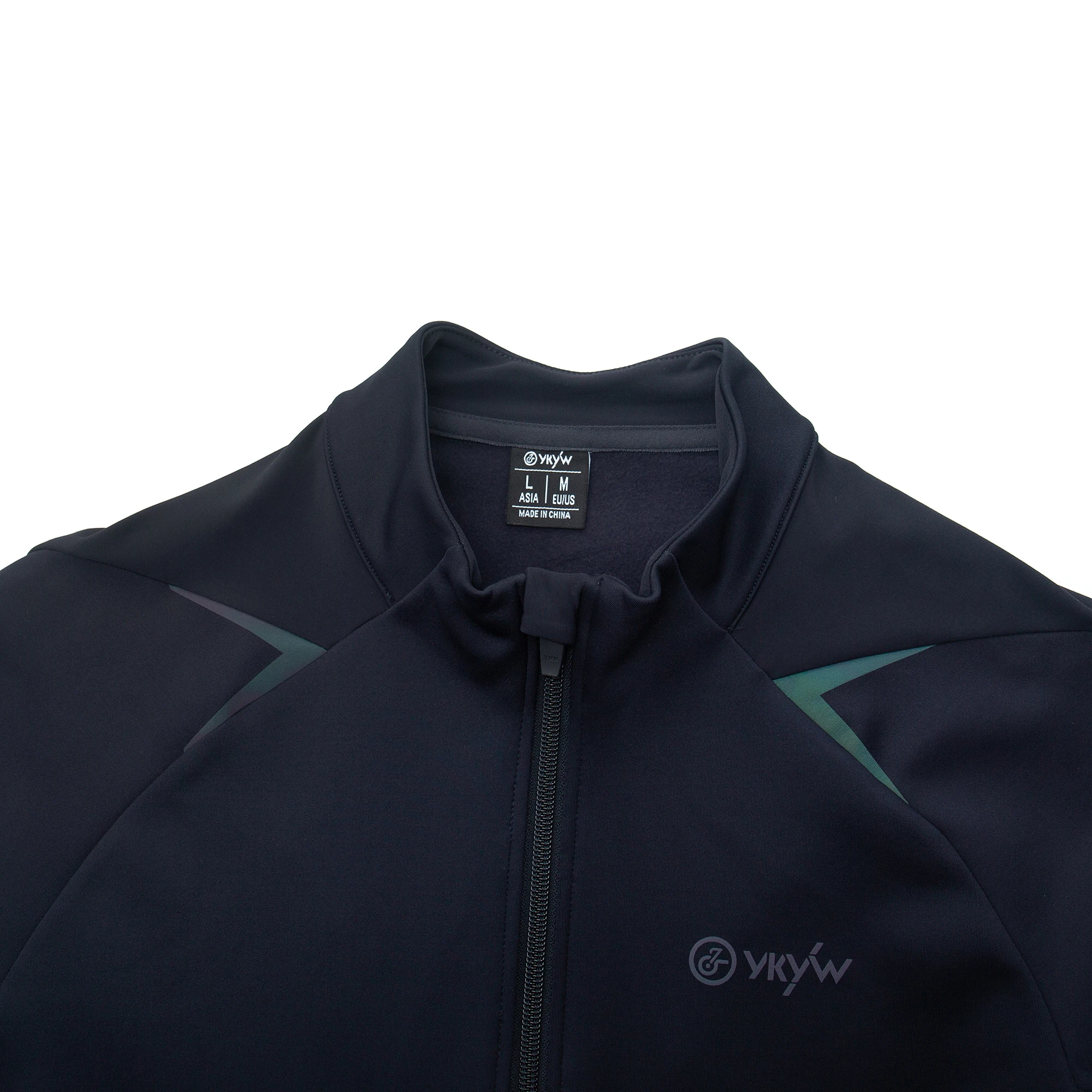 YKYWBIKE Men's Cycling Jacket Anti-Splash Bicycle Jersey Windproof Long Sleeved Fleece Lined Shirt Thermal Road Bike Clothing