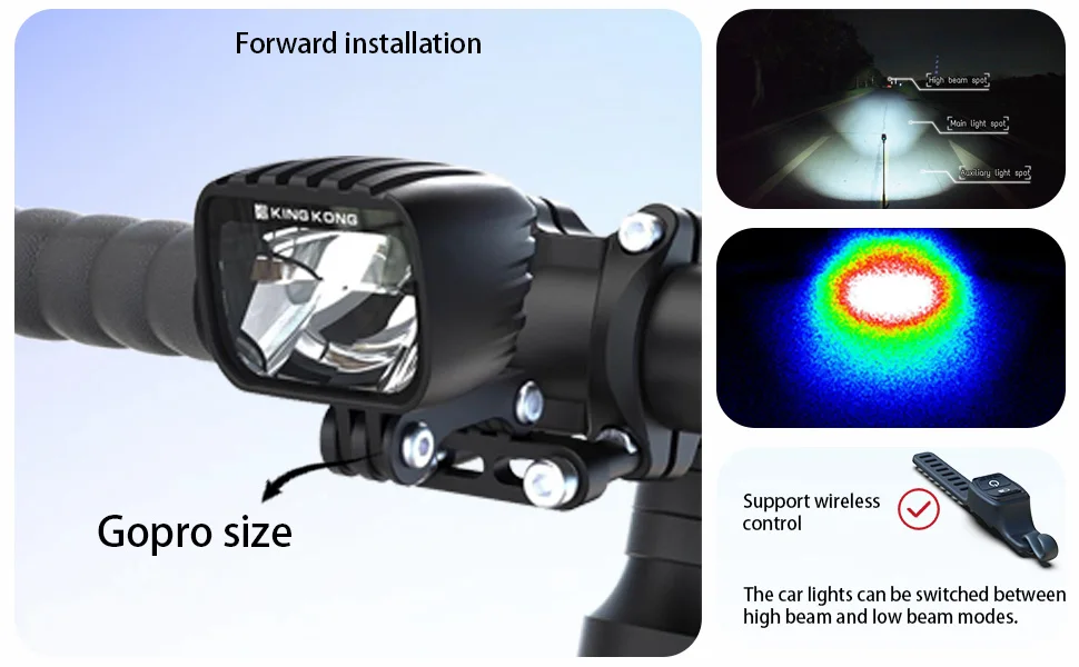 kingkong MF200 12V DC power supply bicycle lamp DIY Battery Life Extension Suitable for long-distance cycling Mountain bike