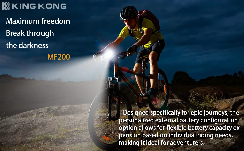 kingkong MF200 12V DC power supply bicycle lamp DIY Battery Life Extension Suitable for long-distance cycling Mountain bike
