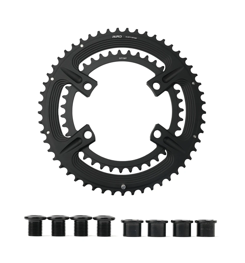 RIRO 4-Bolts 110BCD Aluminum Alloy Chainring for Shimano 105 R7000/Restore R8000/Dura-Ace R9100 50-34T 52-36T 53-39T Bike Parts