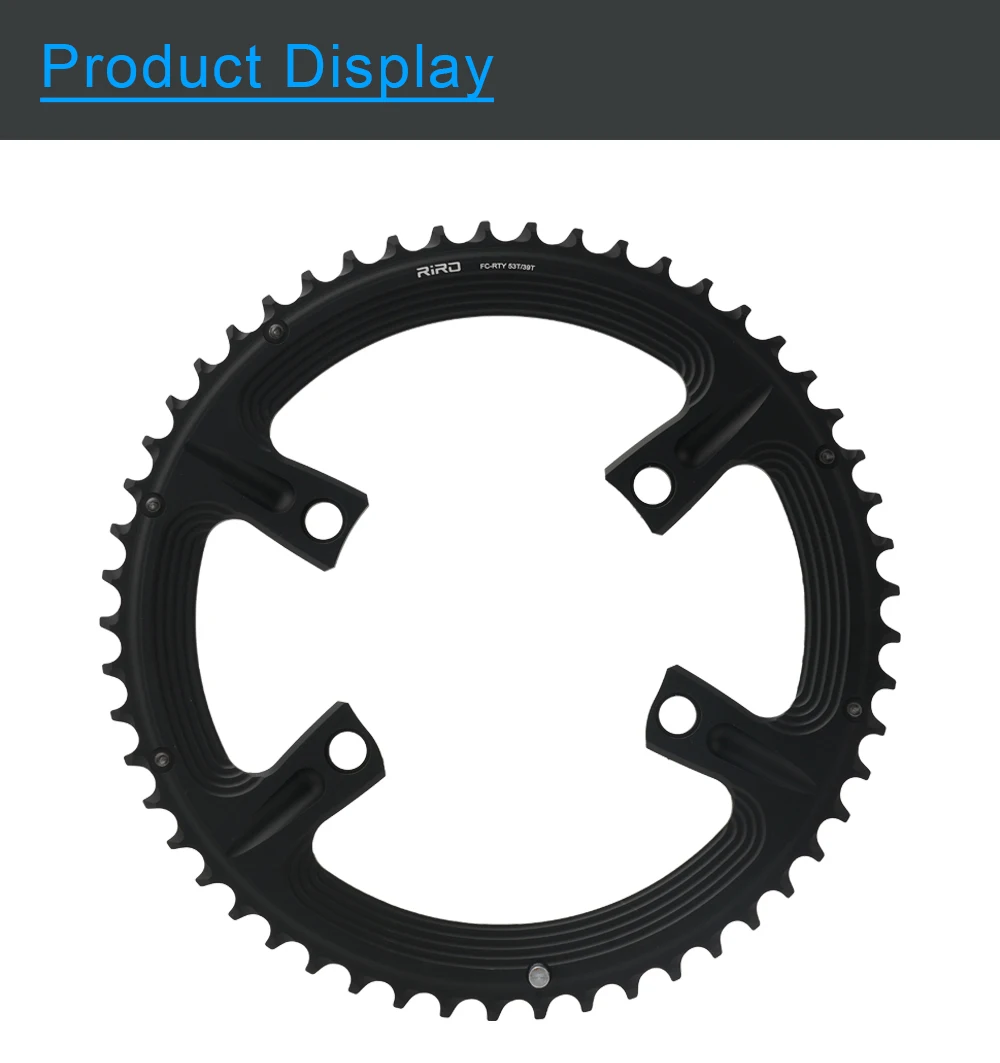 RIRO 4-Bolts 110BCD Aluminum Alloy Chainring for Shimano 105 R7000/Restore R8000/Dura-Ace R9100 50-34T 52-36T 53-39T Bike Parts