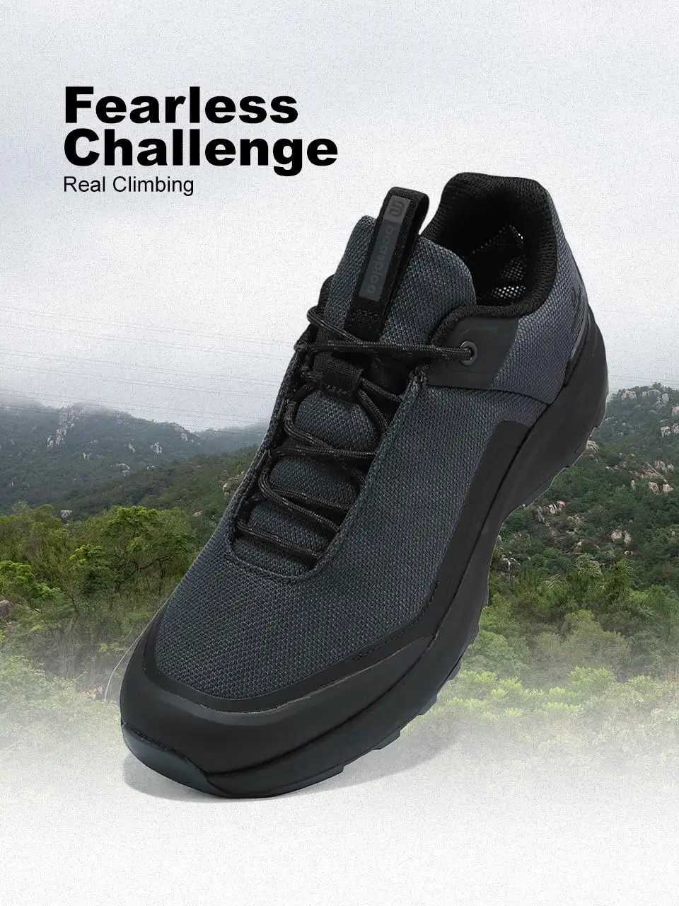 Baasploa Men Hiking Shoes New Comfort Climbing Outdoor Sneakers Trekking Non-Slip Wear Resistant Walking Shoes Male Lace-Up