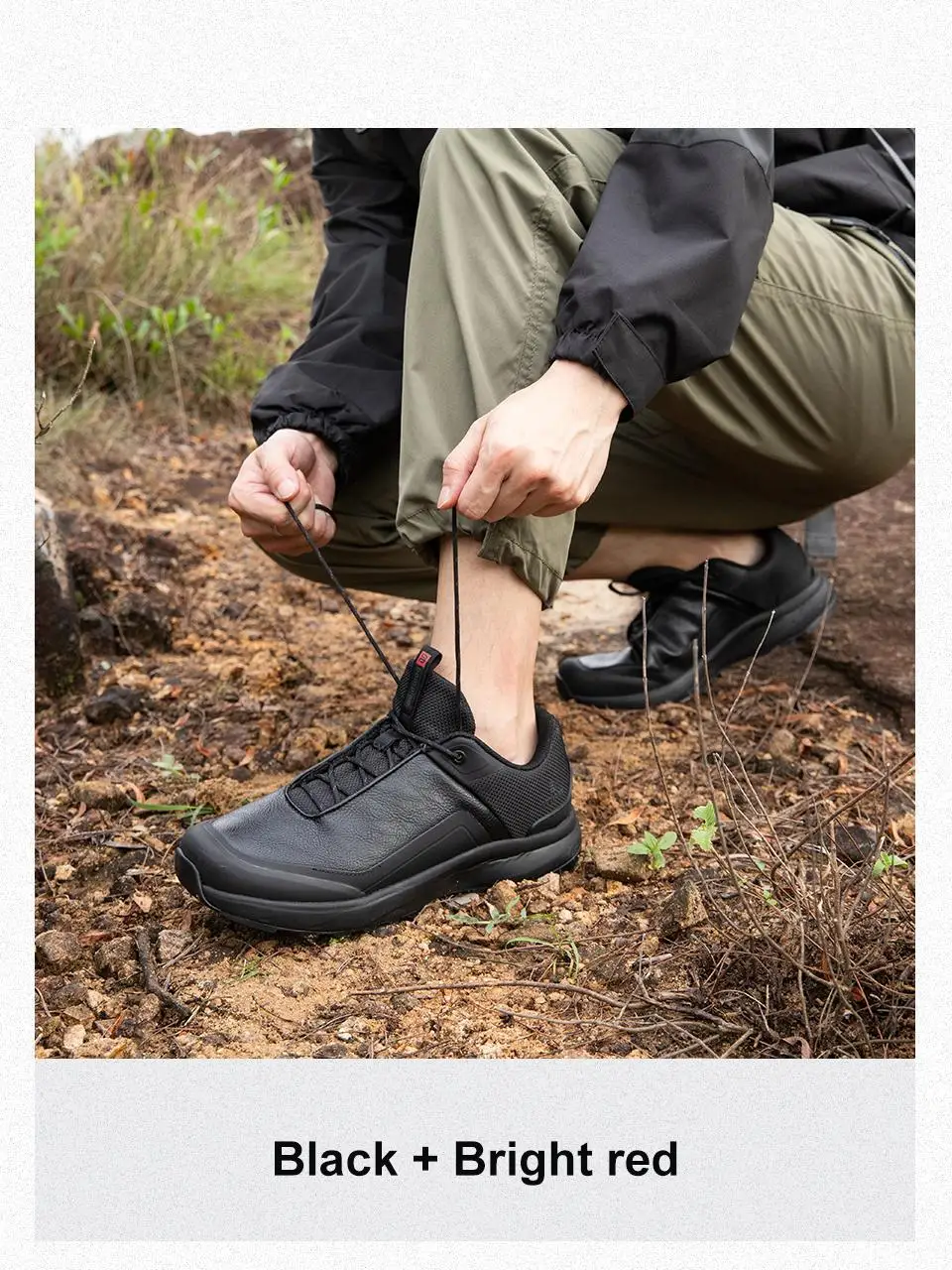 Baasploa Men Hiking Shoes New Comfort Climbing Outdoor Sneakers Trekking Non-Slip Wear Resistant Walking Shoes Male Lace-Up