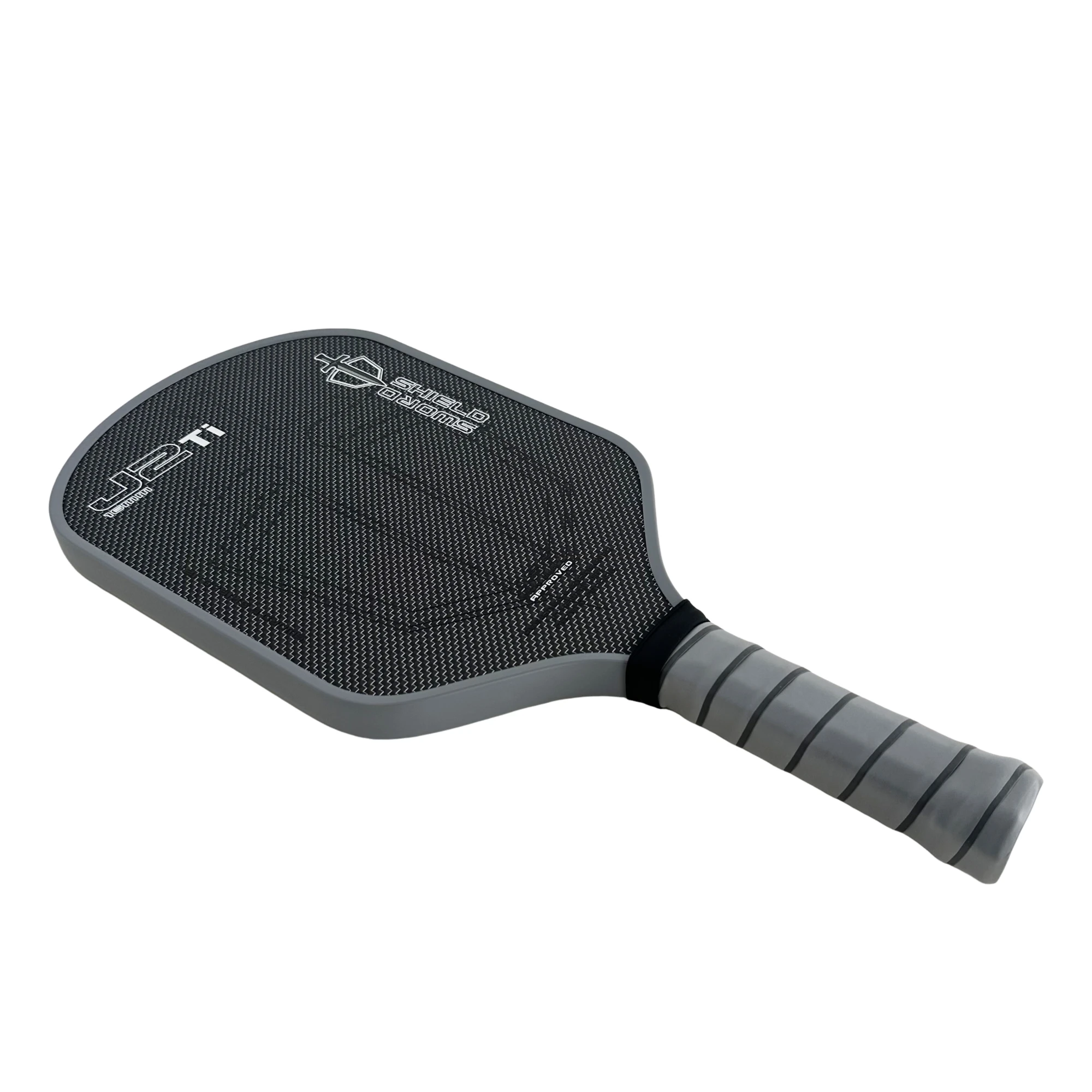 SWORD&SHIELD J2Ti Carbon Fiber, Pickleball Paddle, Polyester Carbon Weaved Face, Polymer Honeycomb Core 16MM, Large Sweet Spot