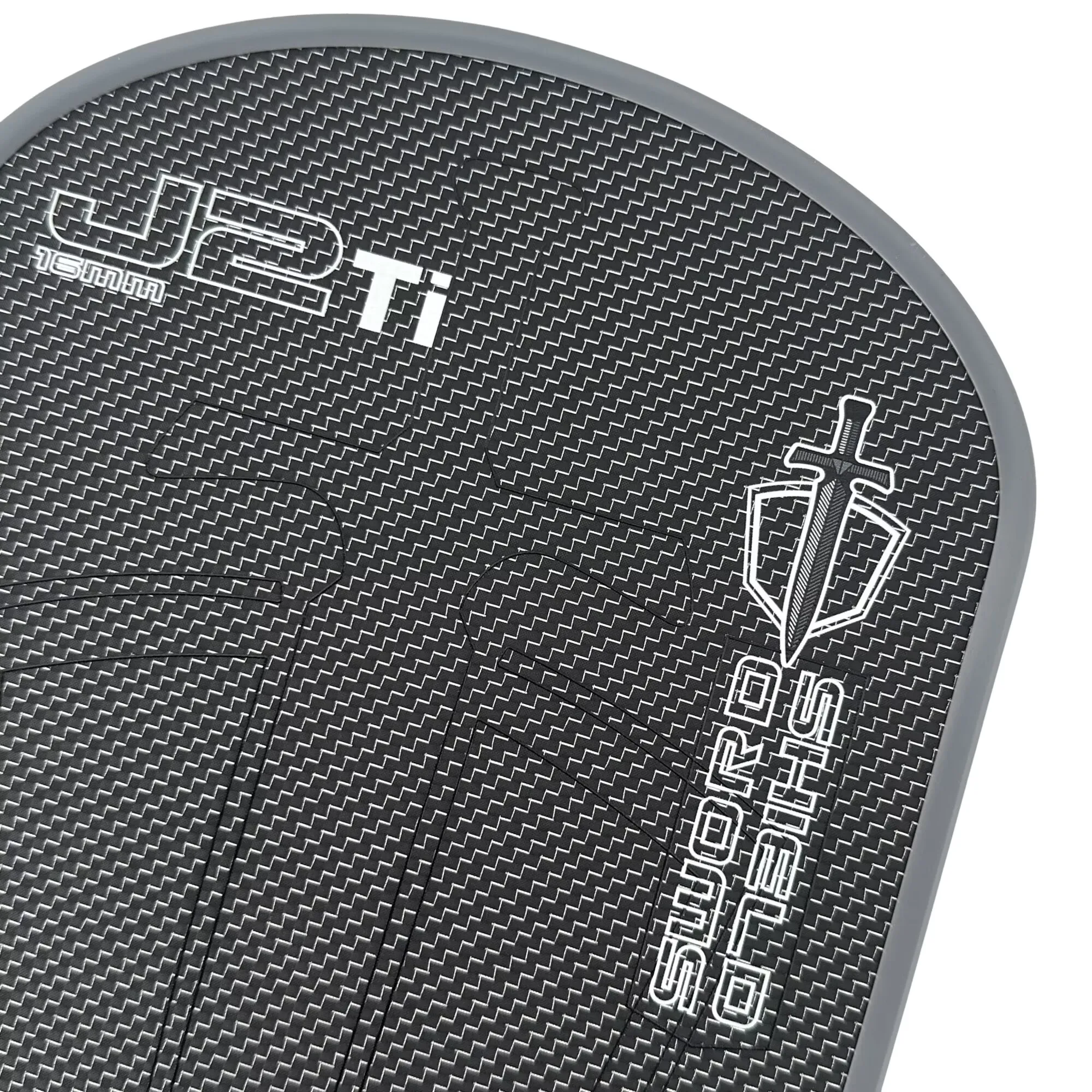 SWORD&SHIELD J2Ti Carbon Fiber, Pickleball Paddle, Polyester Carbon Weaved Face, Polymer Honeycomb Core 16MM, Large Sweet Spot