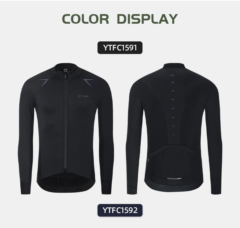 YKYWBIKE Men's Cycling Jersey Water-Resistance Bicycle Outdoors Sports Jersey Windproof Winter Coat Thermal Road Bike Clothing