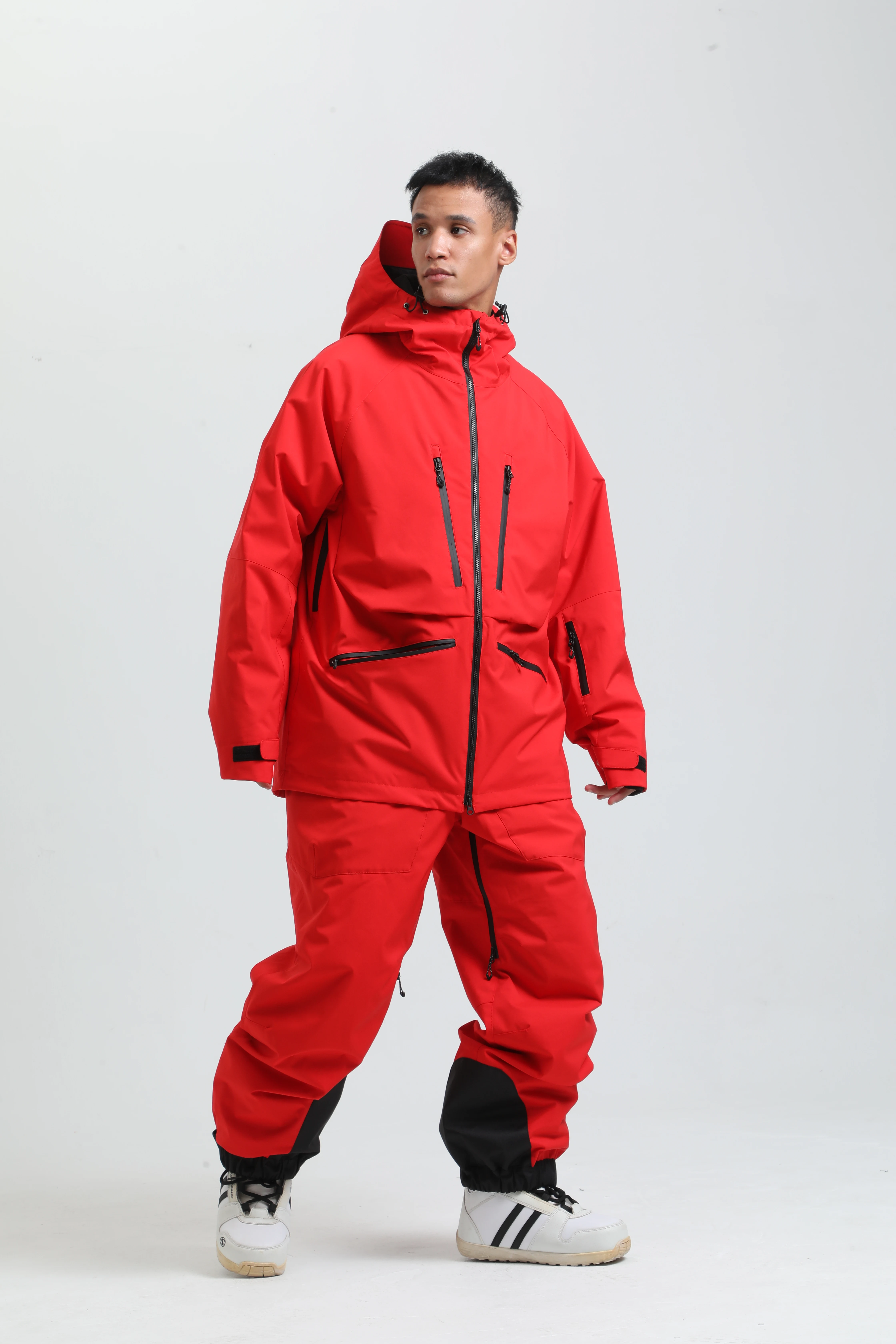 2025 GSOU SNOW Men's Skiing Outfit Winter Outdoor Sports Double Board Warm Breathable Waterproof Windproof Snowboard Set