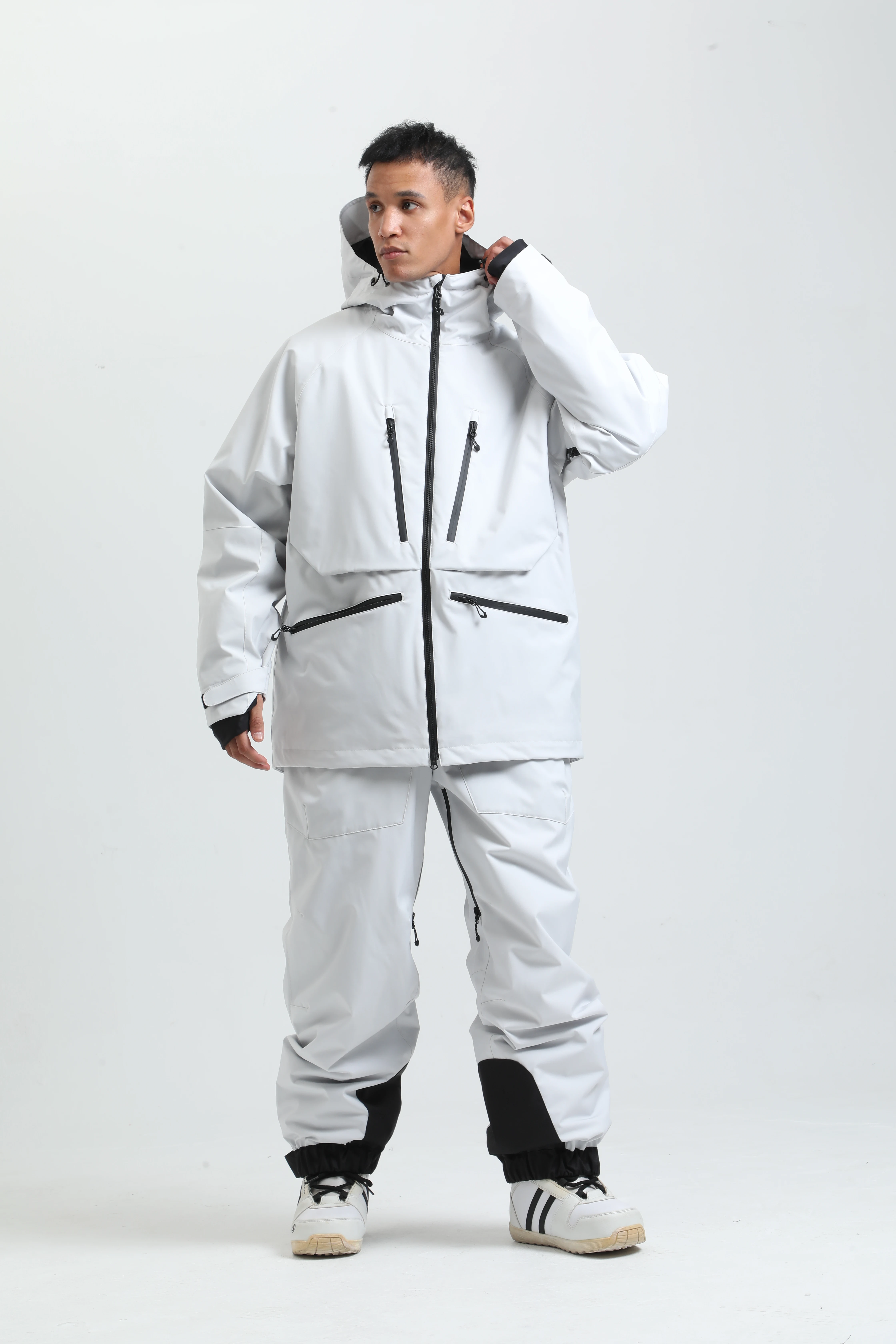 2025 GSOU SNOW Men's Skiing Outfit Winter Outdoor Sports Double Board Warm Breathable Waterproof Windproof Snowboard Set