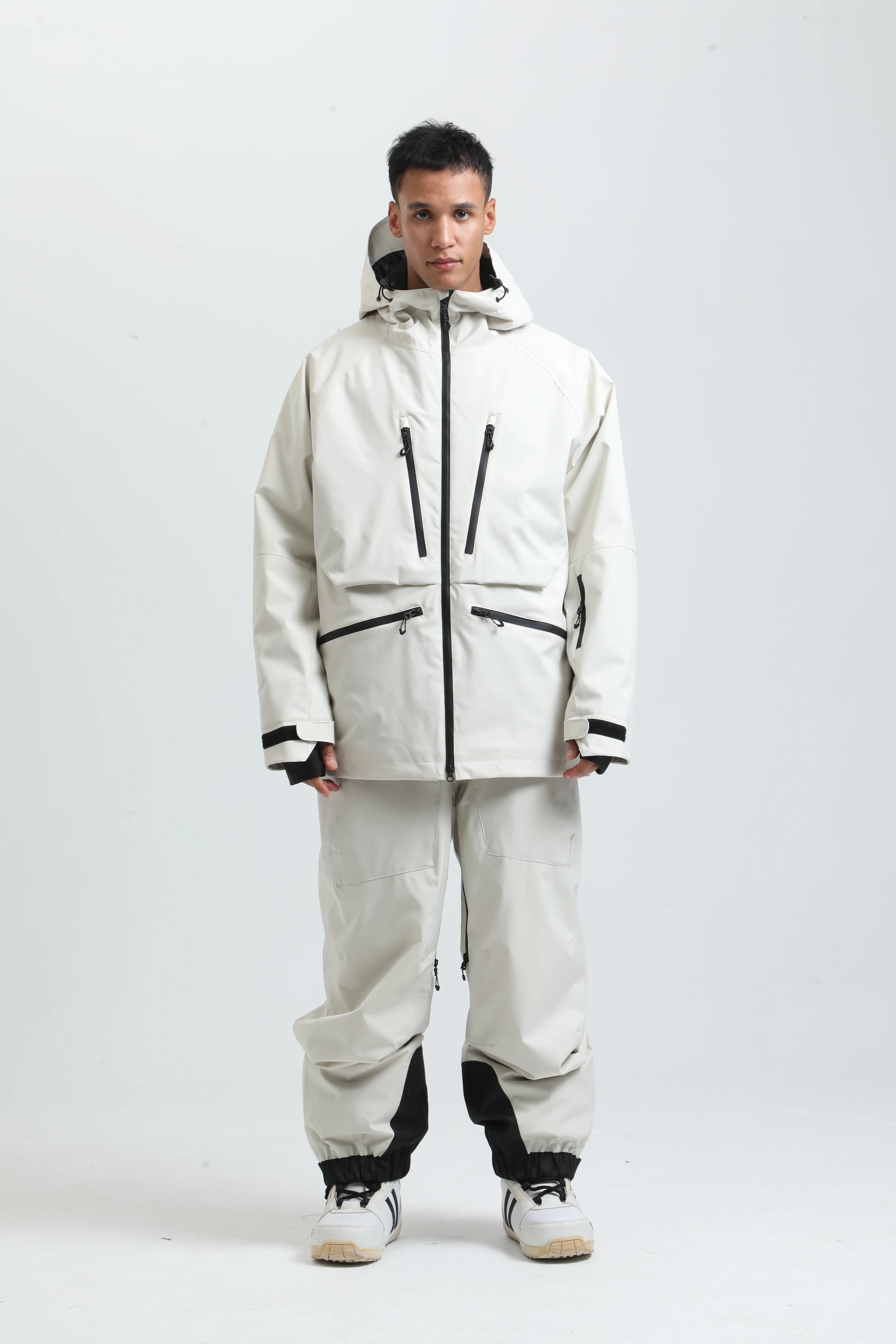 2025 GSOU SNOW Men's Skiing Outfit Winter Outdoor Sports Double Board Warm Breathable Waterproof Windproof Snowboard Set