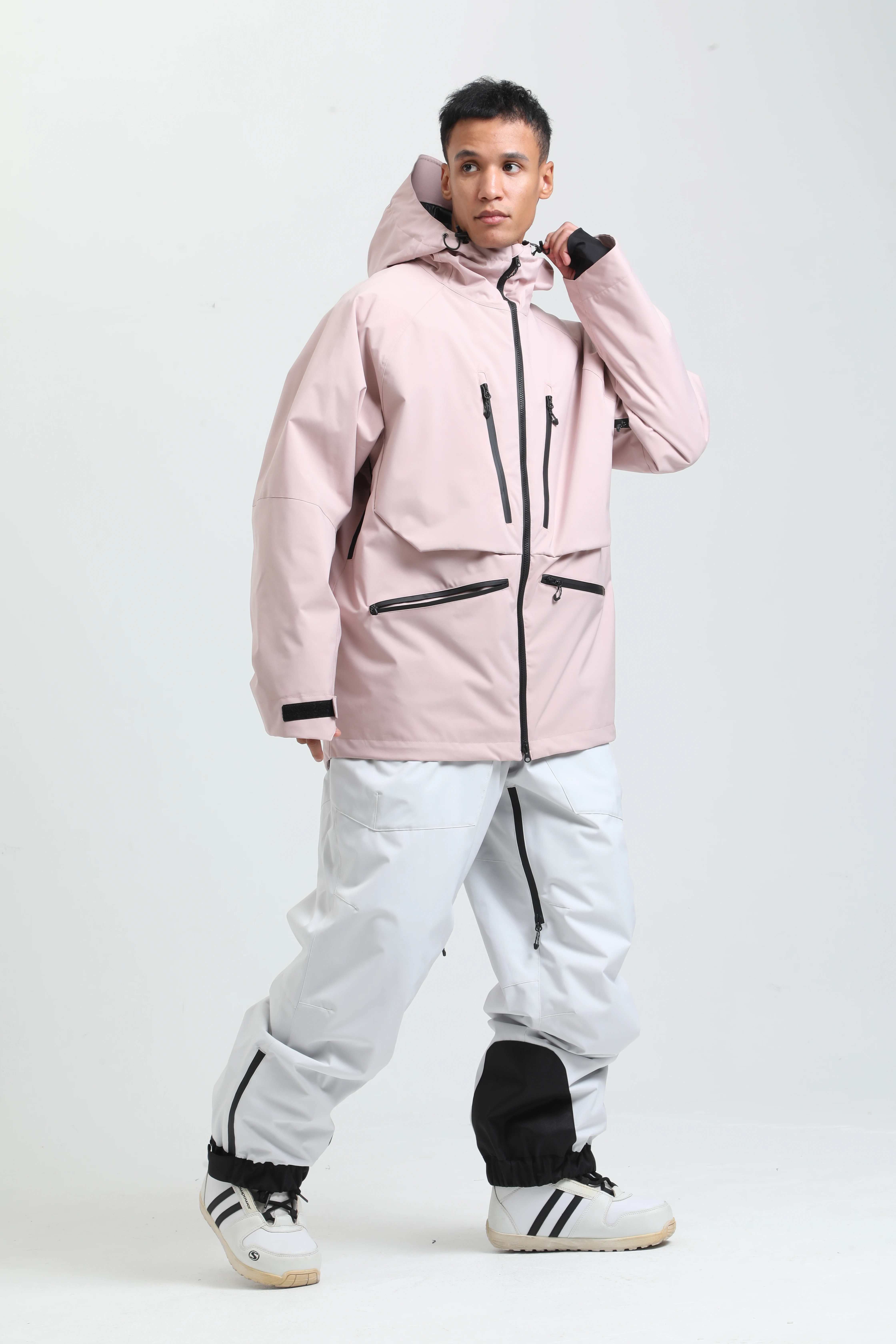 2025 GSOU SNOW Men's Skiing Outfit Winter Outdoor Sports Double Board Warm Breathable Waterproof Windproof Snowboard Set