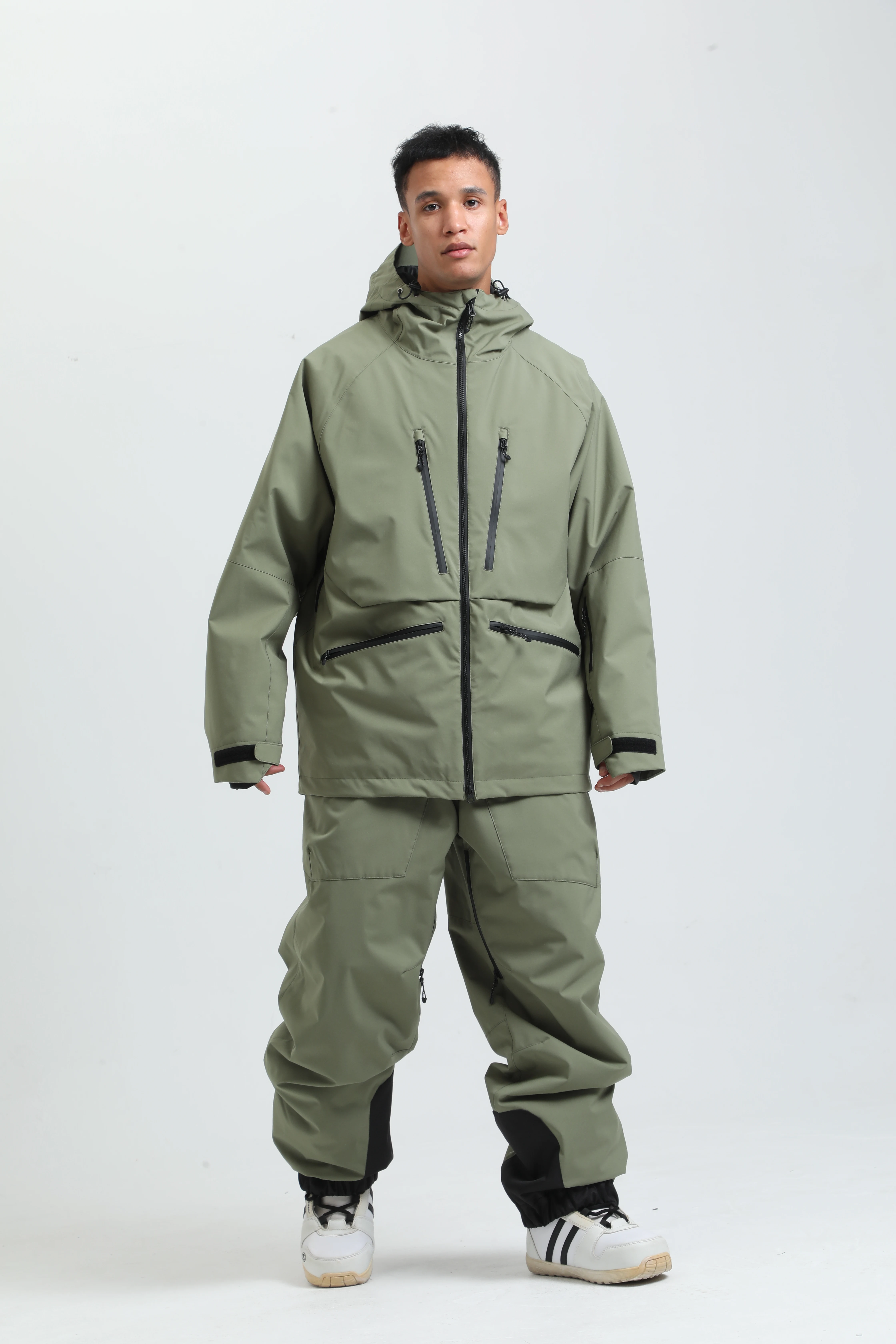 2025 GSOU SNOW Men's Skiing Outfit Winter Outdoor Sports Double Board Warm Breathable Waterproof Windproof Snowboard Set