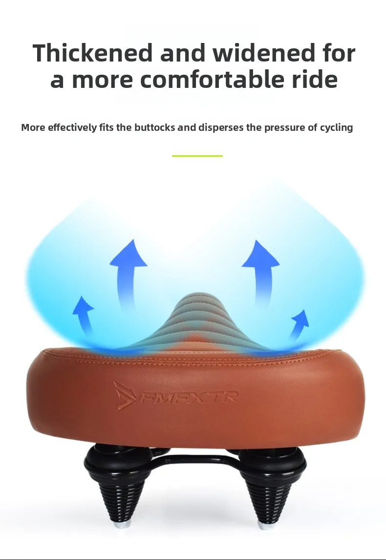 Mountain bike seat cushion, folding electric bike saddle, super large, super soft shock-absorbing seat cushion waterproof saddle
