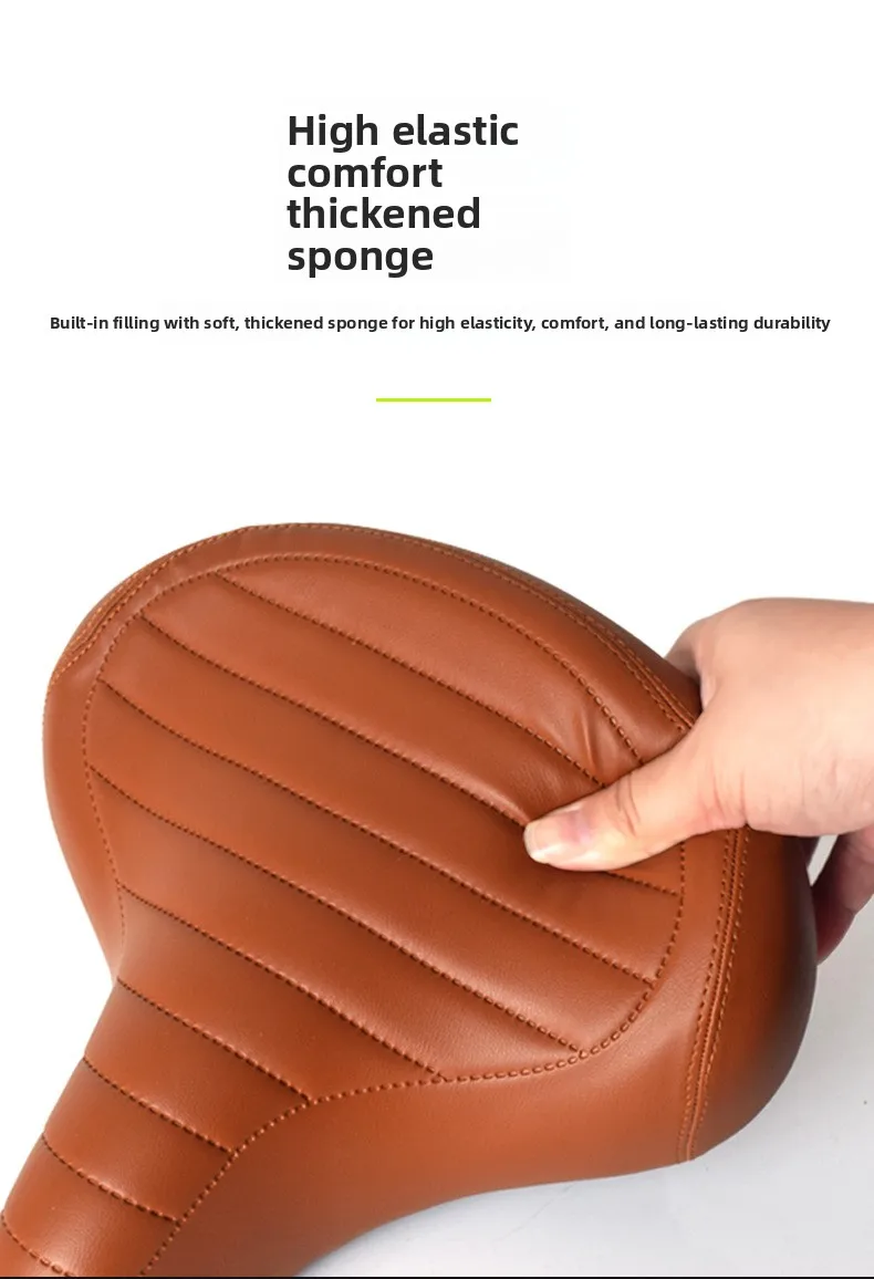 Mountain bike seat cushion, folding electric bike saddle, super large, super soft shock-absorbing seat cushion waterproof saddle