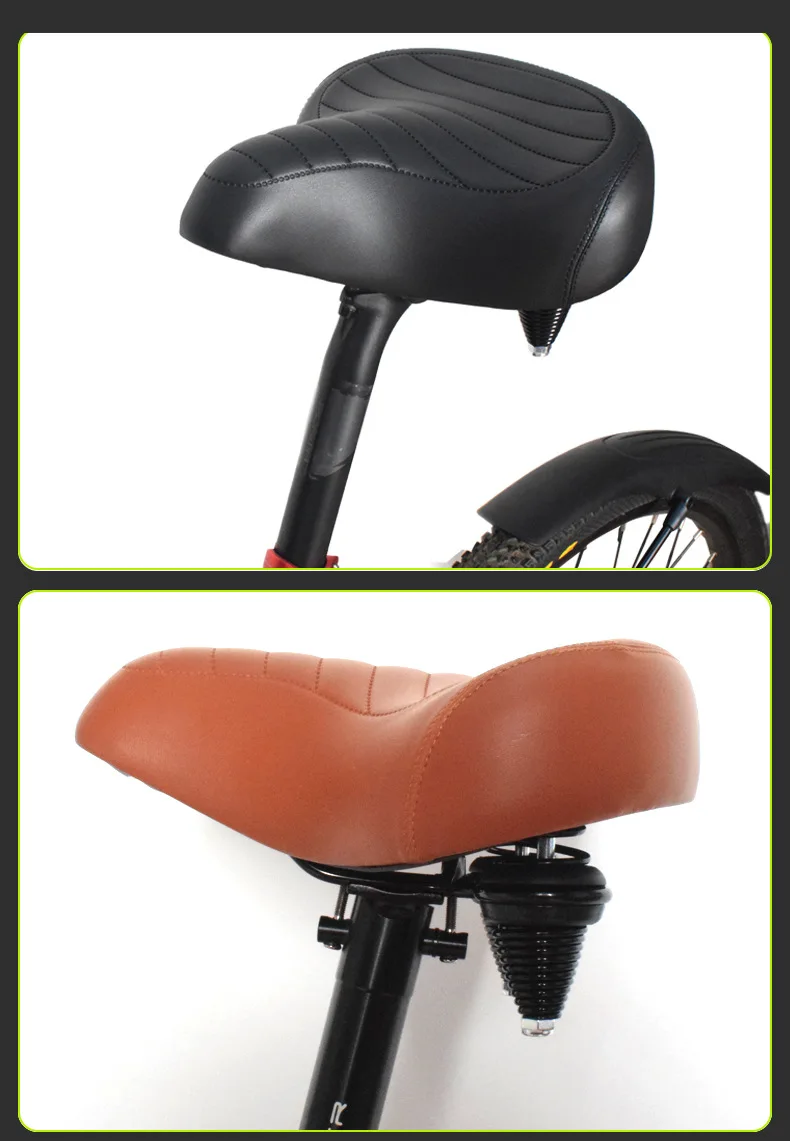 Mountain bike seat cushion, folding electric bike saddle, super large, super soft shock-absorbing seat cushion waterproof saddle