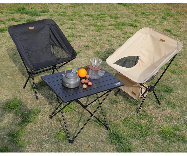 TARKA 2Pcs Folding Chairs for Camping Outdoor Portable Lightweight Foldable Chair Set for Beach Garden Balcony Backyard,
