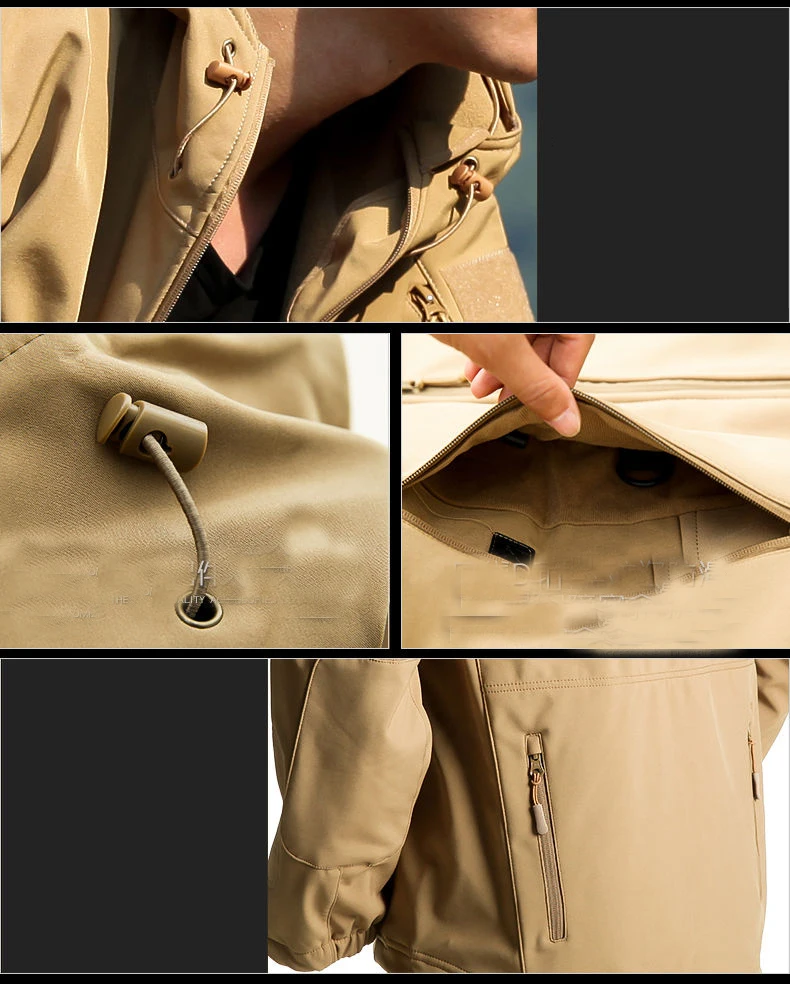 Sharkskin Soft-shell Tactical Jackets Camo Jacket Fleece Hooded Coat Manufacturers Trainning Hunting Clothes Outdoor Jacket