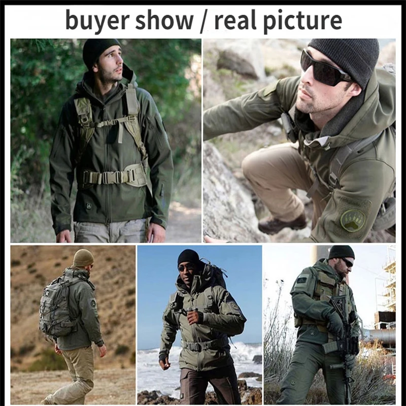 Sharkskin Soft-shell Tactical Jackets Camo Jacket Fleece Hooded Coat Manufacturers Trainning Hunting Clothes Outdoor Jacket