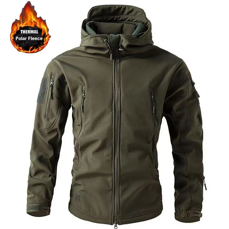 Sharkskin Soft-shell Tactical Jackets Camo Jacket Fleece Hooded Coat Manufacturers Trainning Hunting Clothes Outdoor Jacket