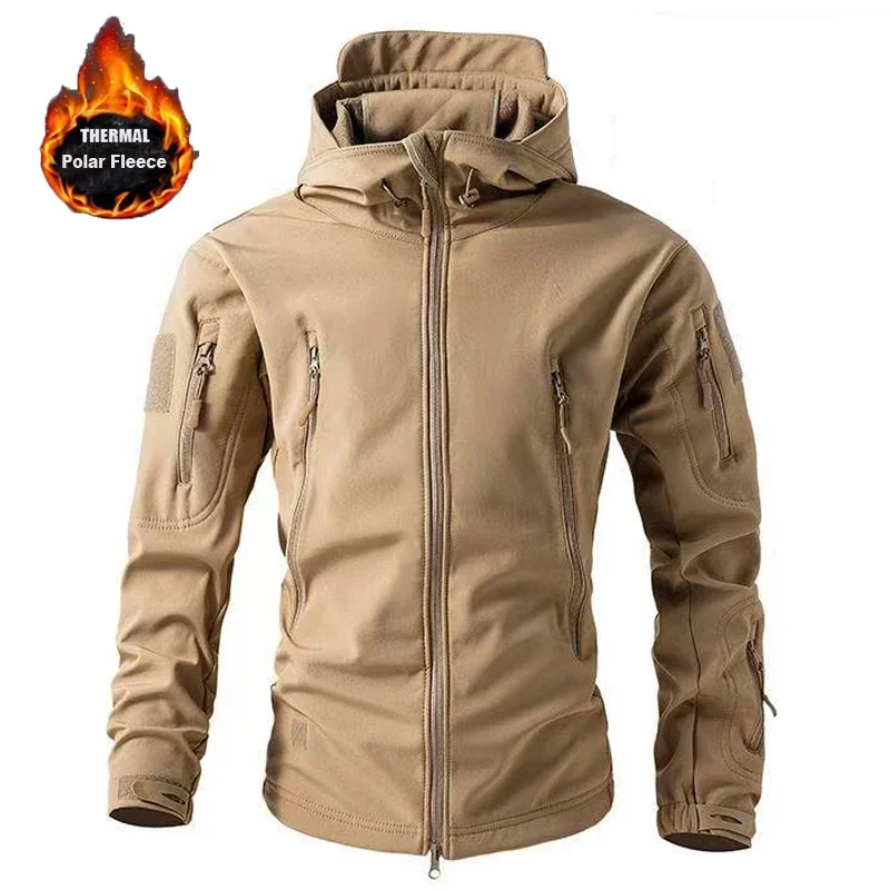 Sharkskin Soft-shell Tactical Jackets Camo Jacket Fleece Hooded Coat Manufacturers Trainning Hunting Clothes Outdoor Jacket